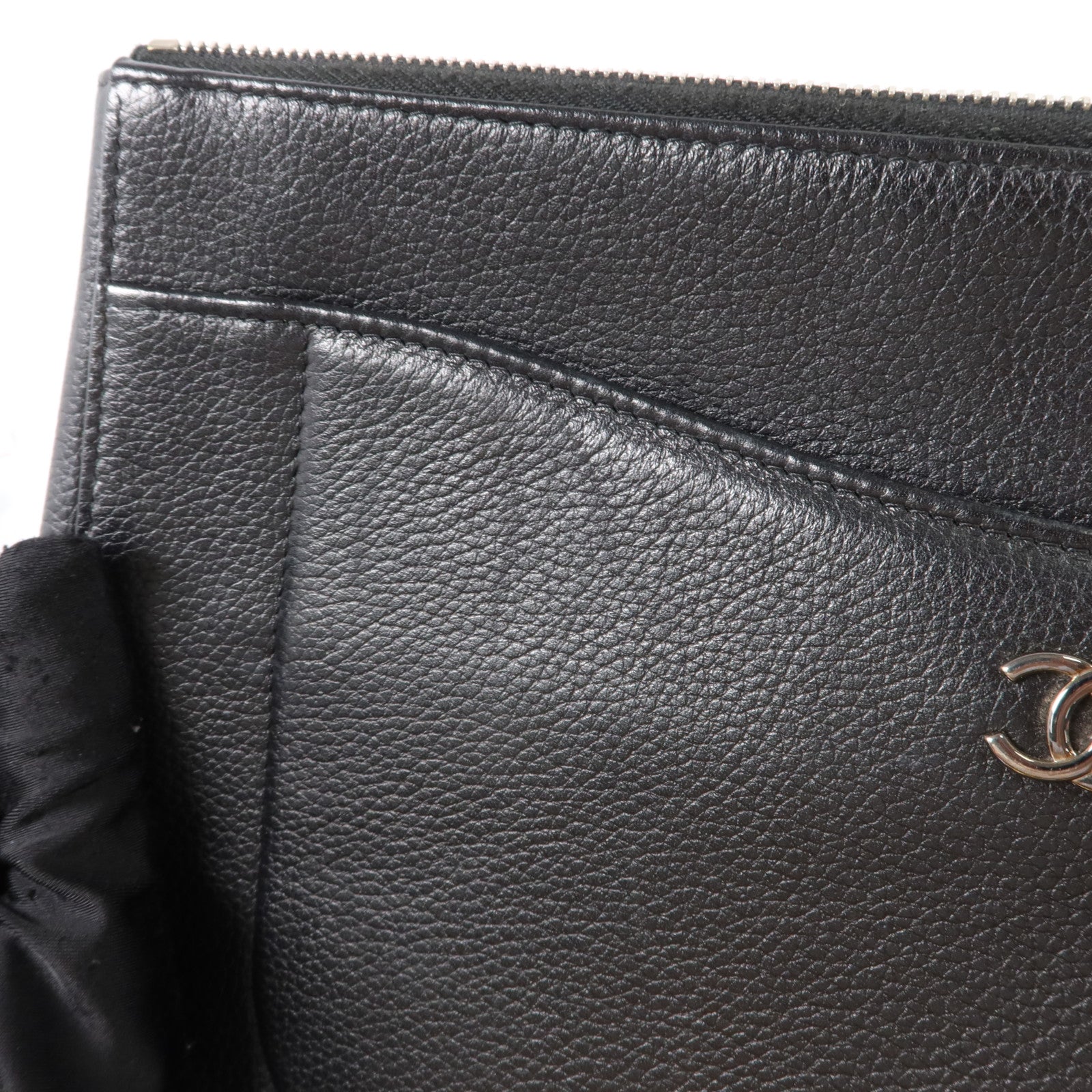 CHANEL 牛皮皮革Neo Executive Clutch銀扣手拿包