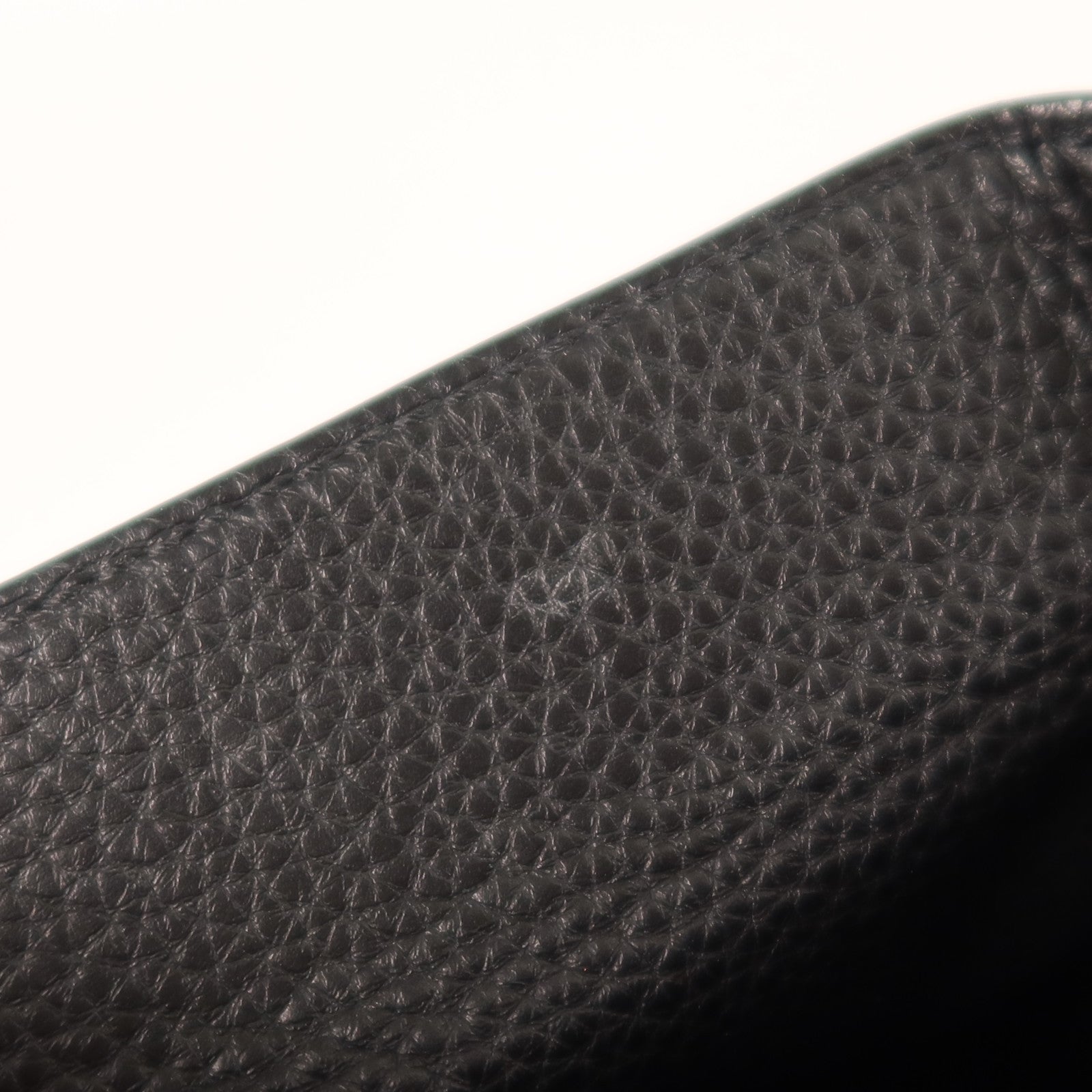 HERMES Togo皮革Vide Poches銀扣肩背袋Noir