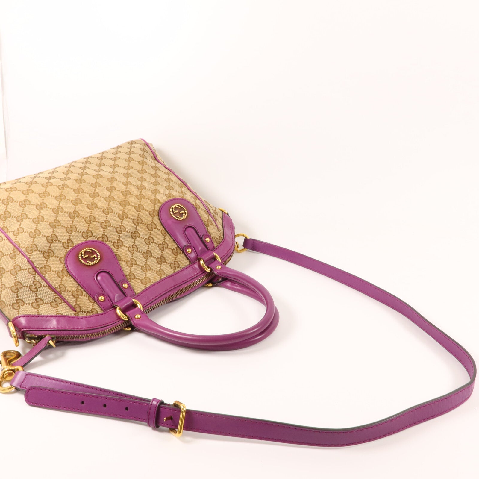 GUCCI 帆布Scarlett手挽肩背兩用袋
