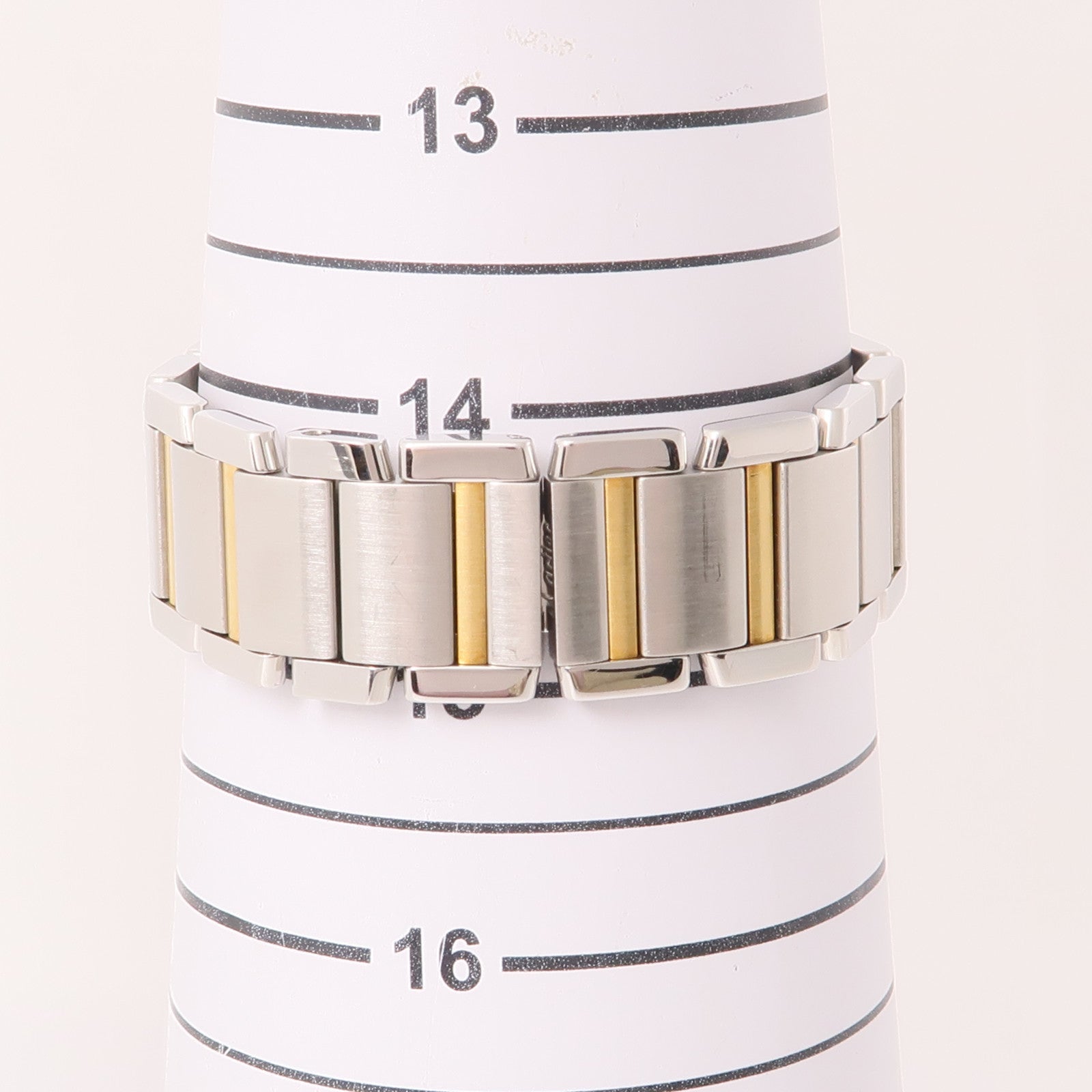 CARTIER Tank Francaise LM 18K黃金/不鏽鋼手錶自動機芯米色