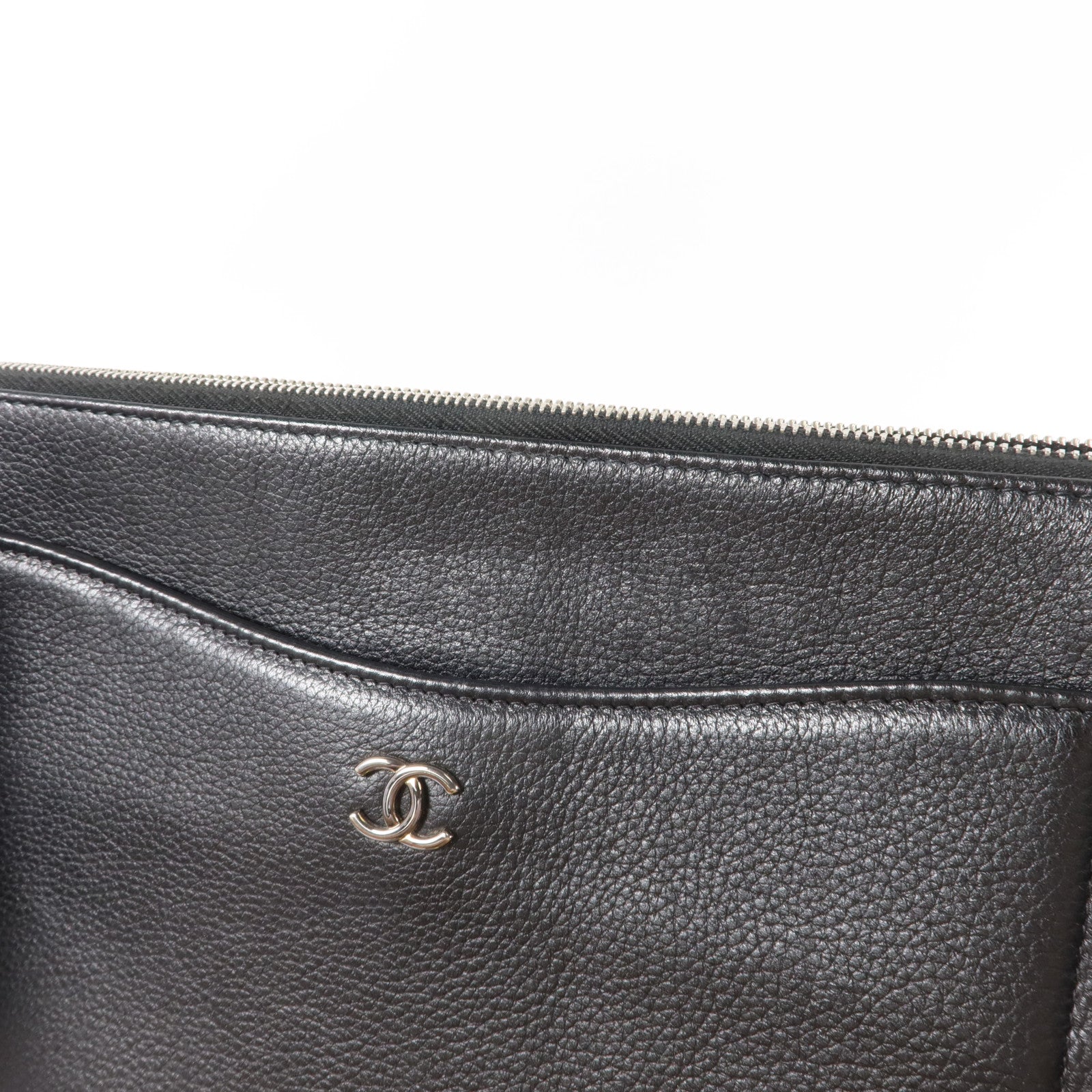 CHANEL 牛皮皮革Neo Executive Clutch銀扣手拿包