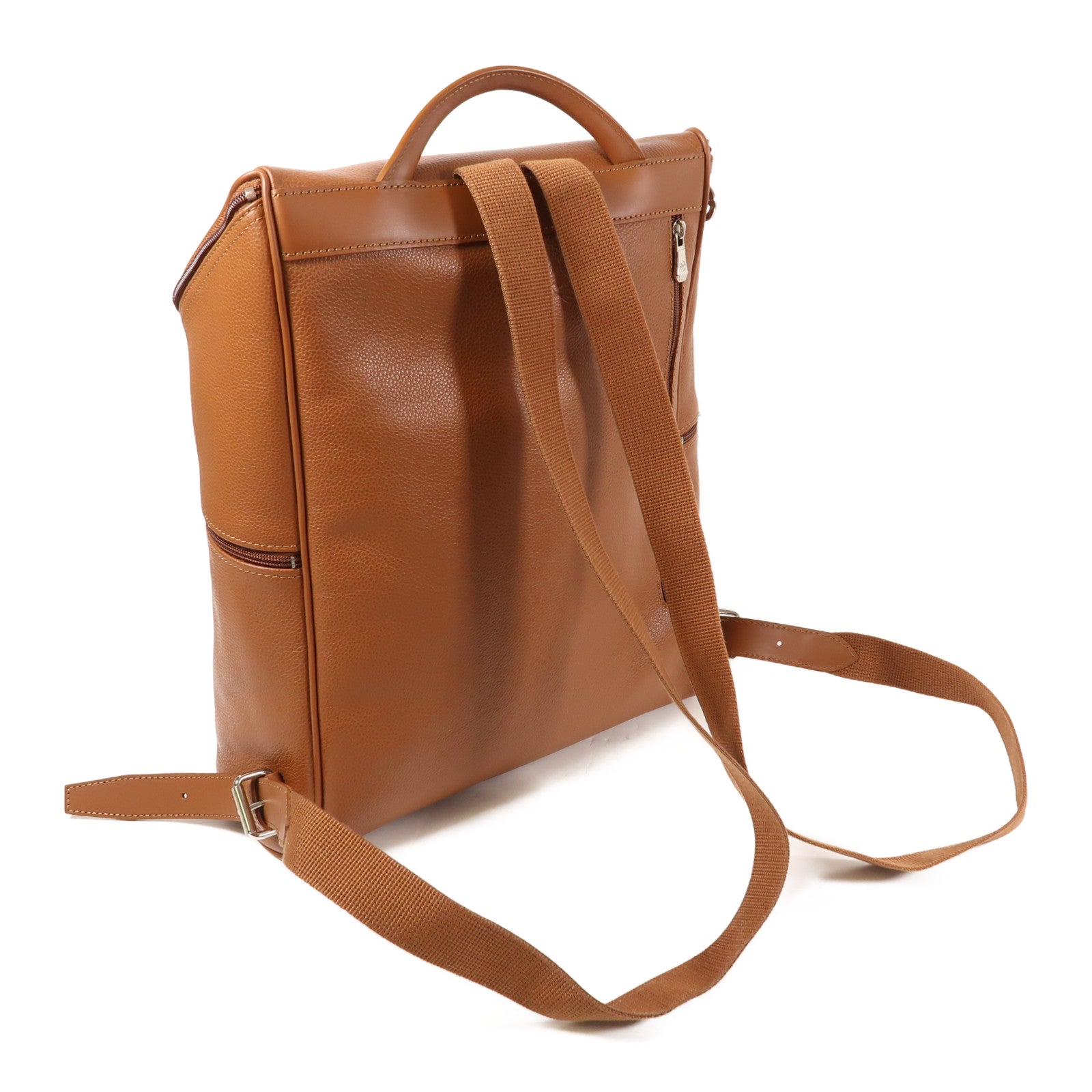 Longchamp 皮革Backpack銀扣背包