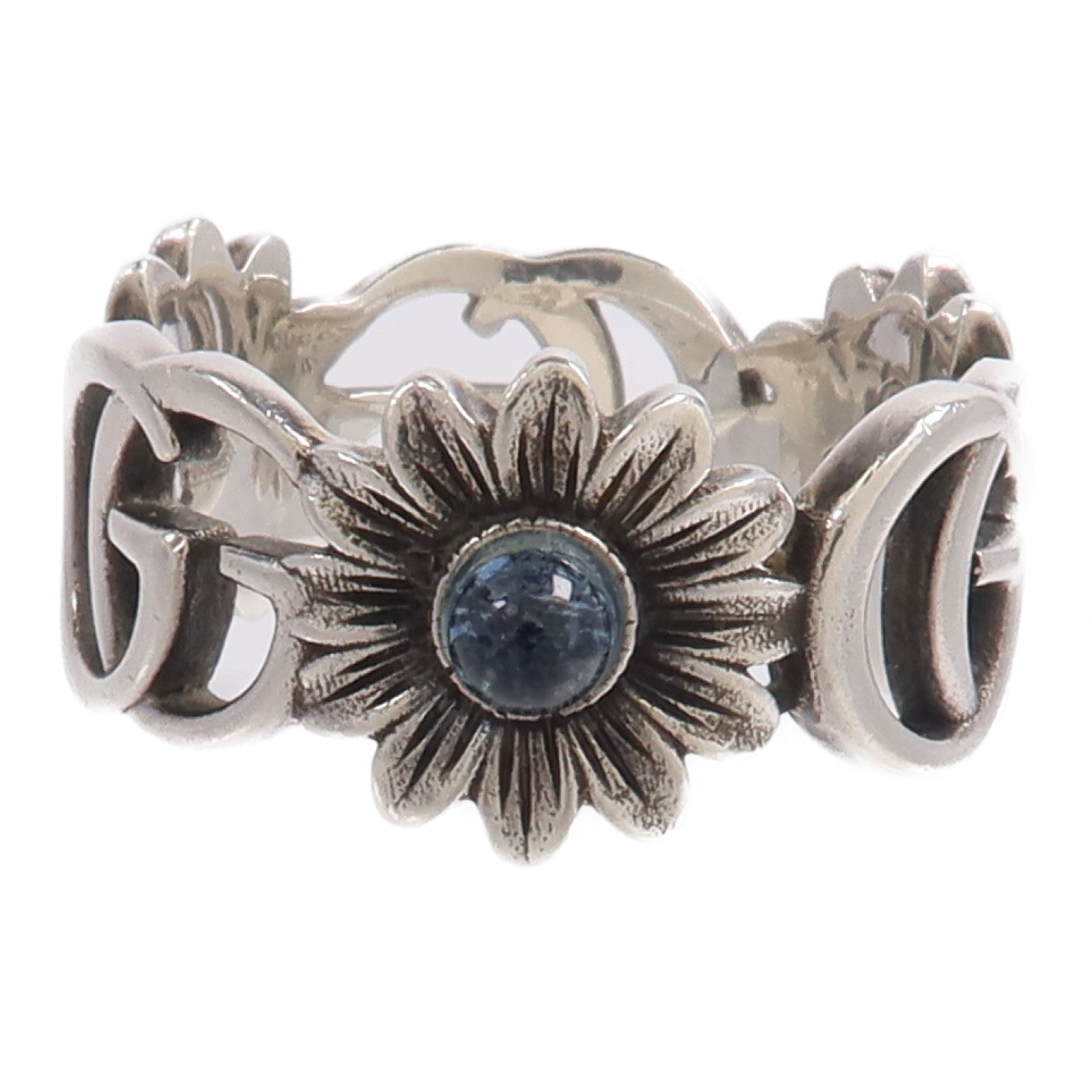 GUCCI 925純銀GG Marmont Mother of Pearl Ring戒指