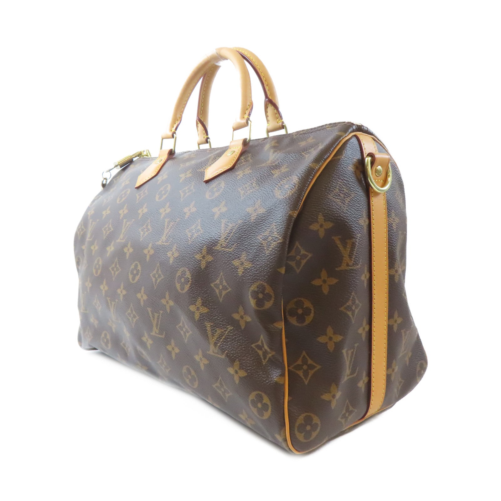 LOUIS VUITTON Monogram Speedy Bandouliere 35金扣手挽肩背兩用袋啡色