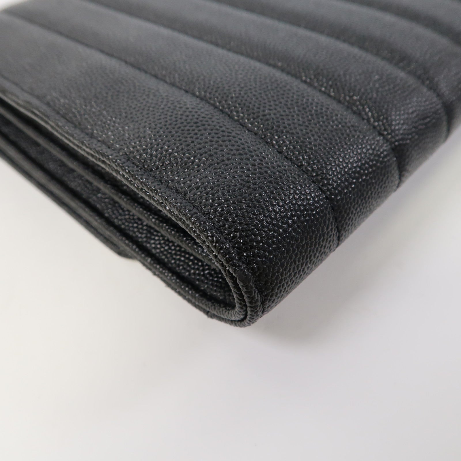 SAINT LAURENT 牛皮皮革Vicky金扣鏈帶肩背袋黑色