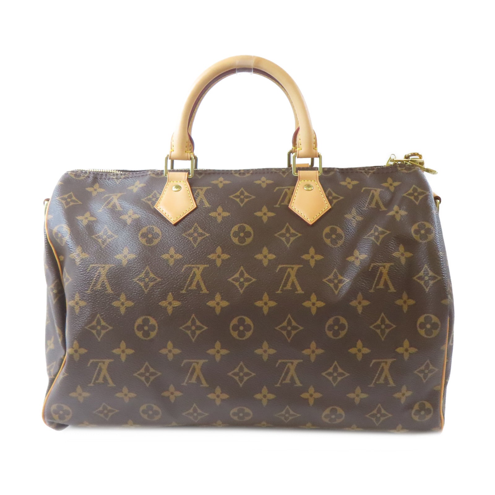 LOUIS VUITTON Monogram Speedy Bandouliere 35金扣手挽肩背兩用袋啡色