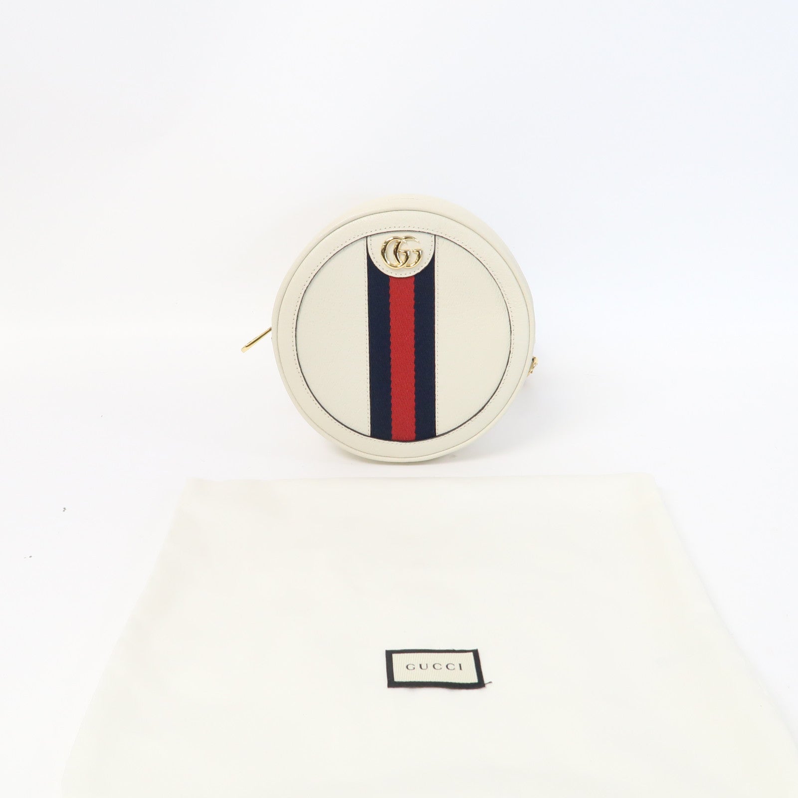 GUCCI 【激減優惠】牛皮皮革Ophidia Mini金扣背包白色