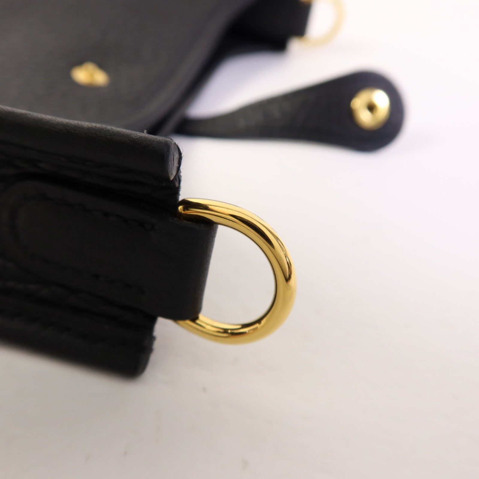 HERMES Clemence皮革Evelyne TPM金扣肩背袋Noir