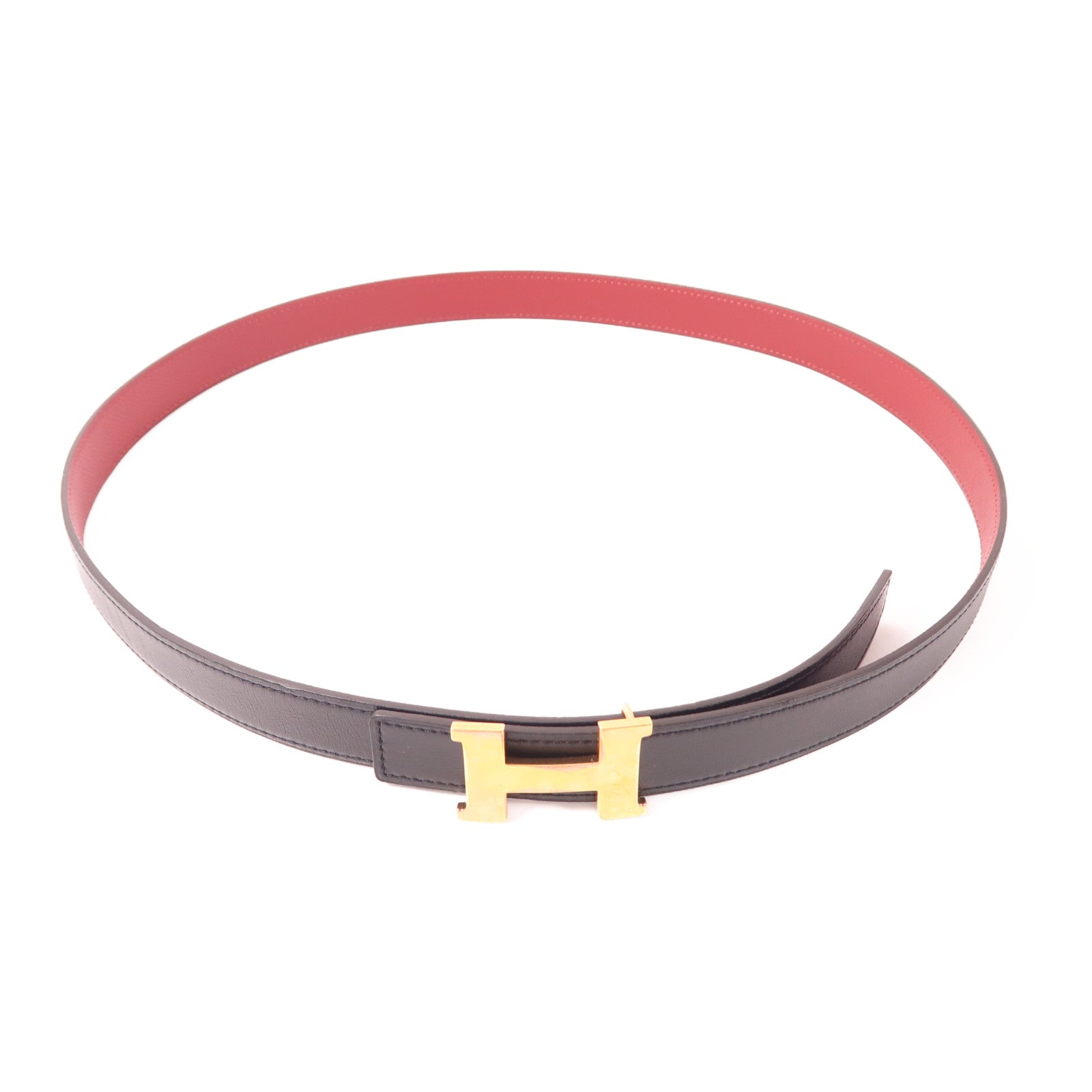 HERMES Swift皮革/Epsom皮革Mini Constance Belt金扣皮帶