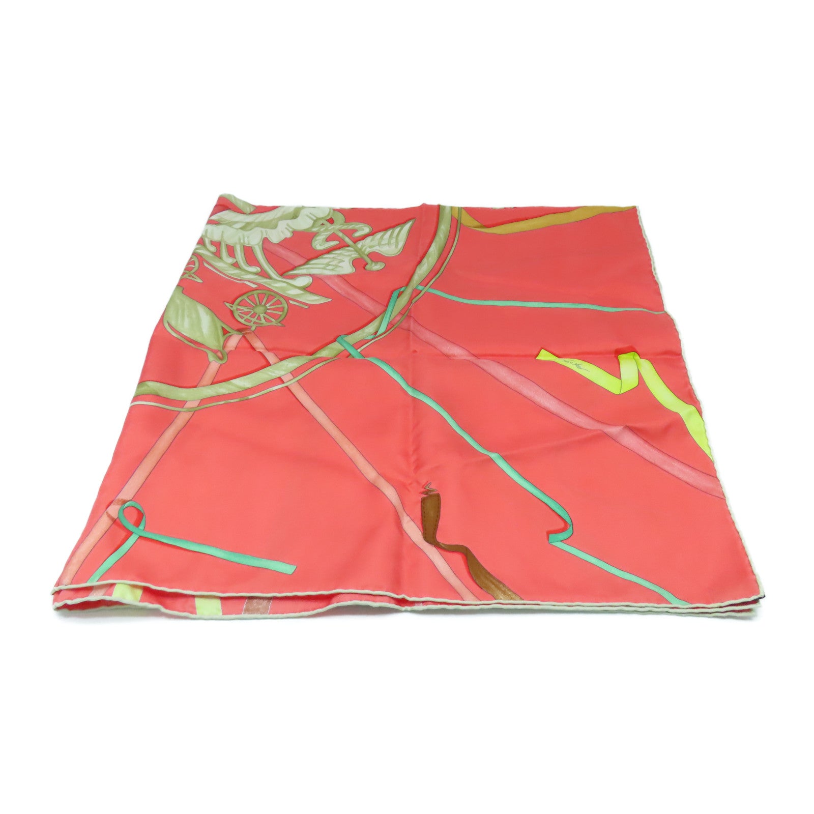 HERMES 【激減優惠】絲質Scarf絲巾橙色