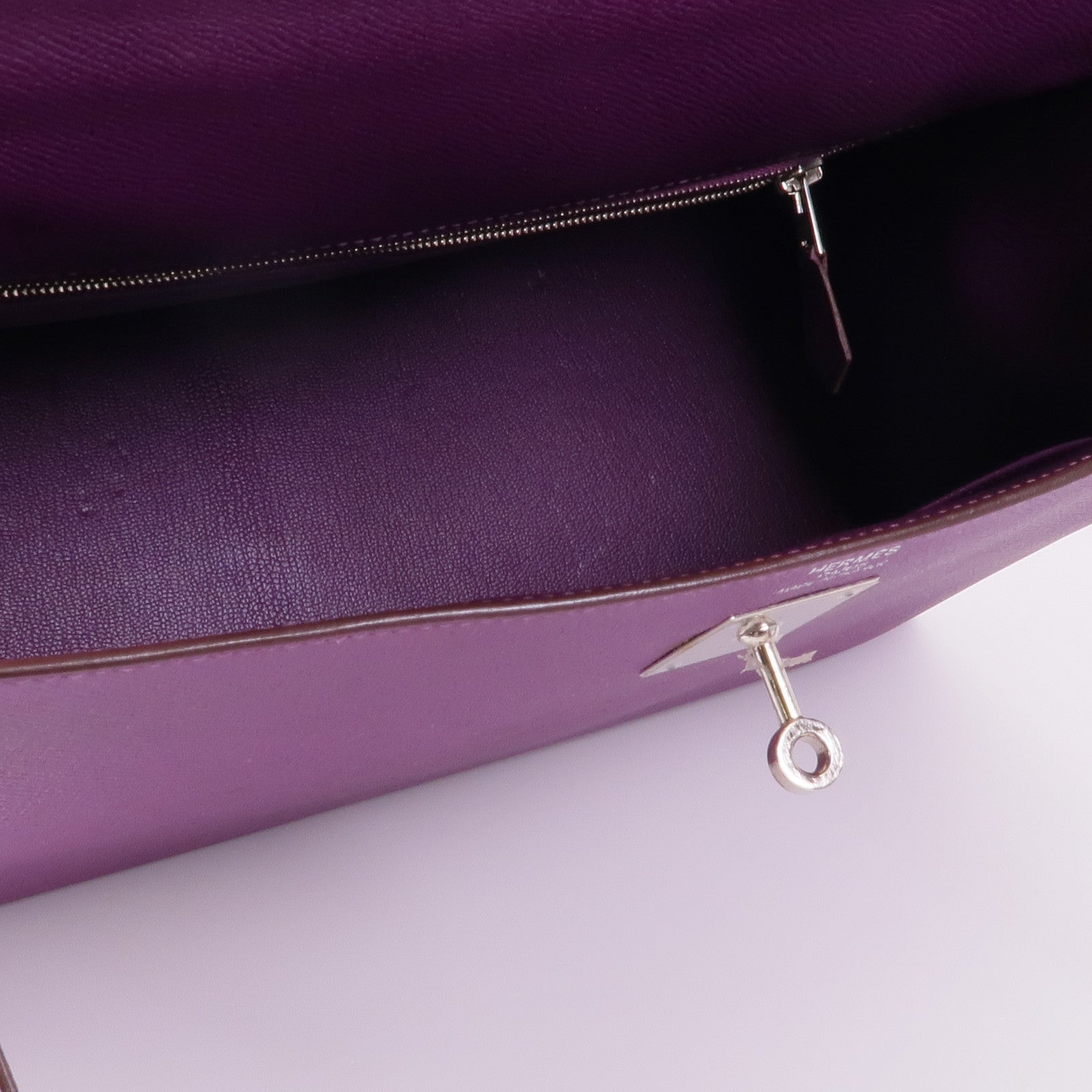 HERMES Epsom皮革Kelly 35銀扣手挽肩背兩用袋P9 Anemone