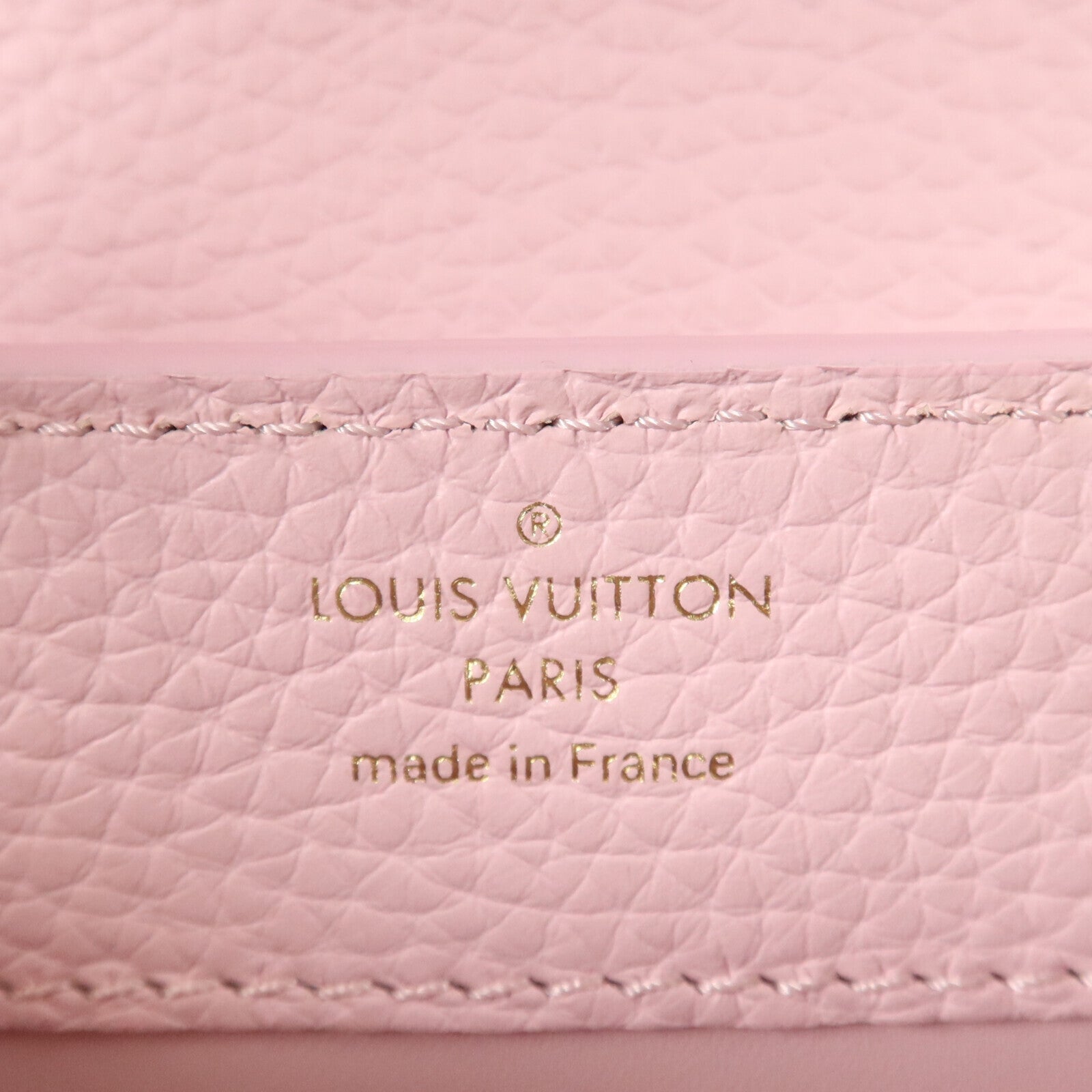 LOUIS VUITTON Taurillon Capucines Mini金扣手挽肩背兩用袋