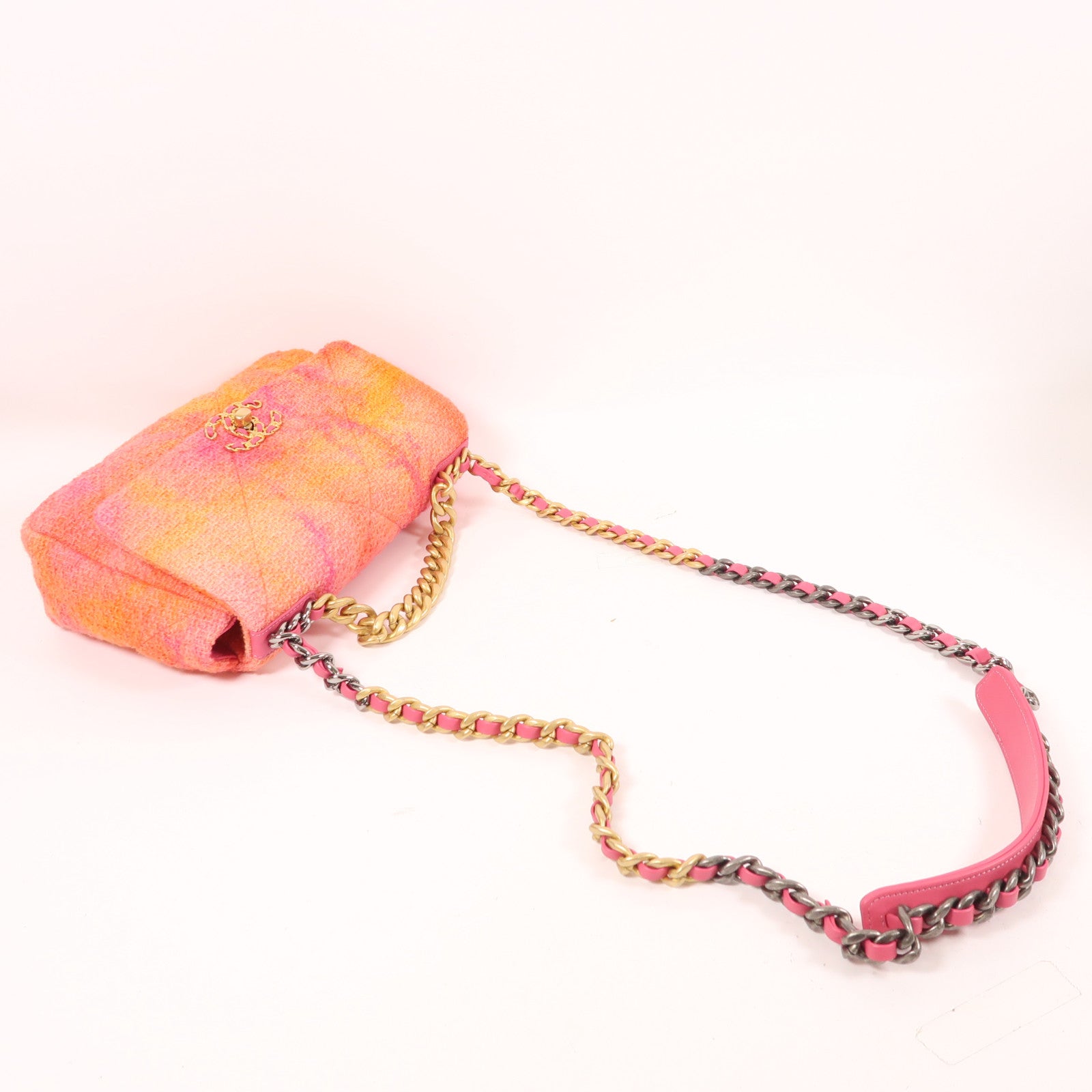 CHANEL 粗花呢C19 Shoulder Bag手挽肩背兩用袋