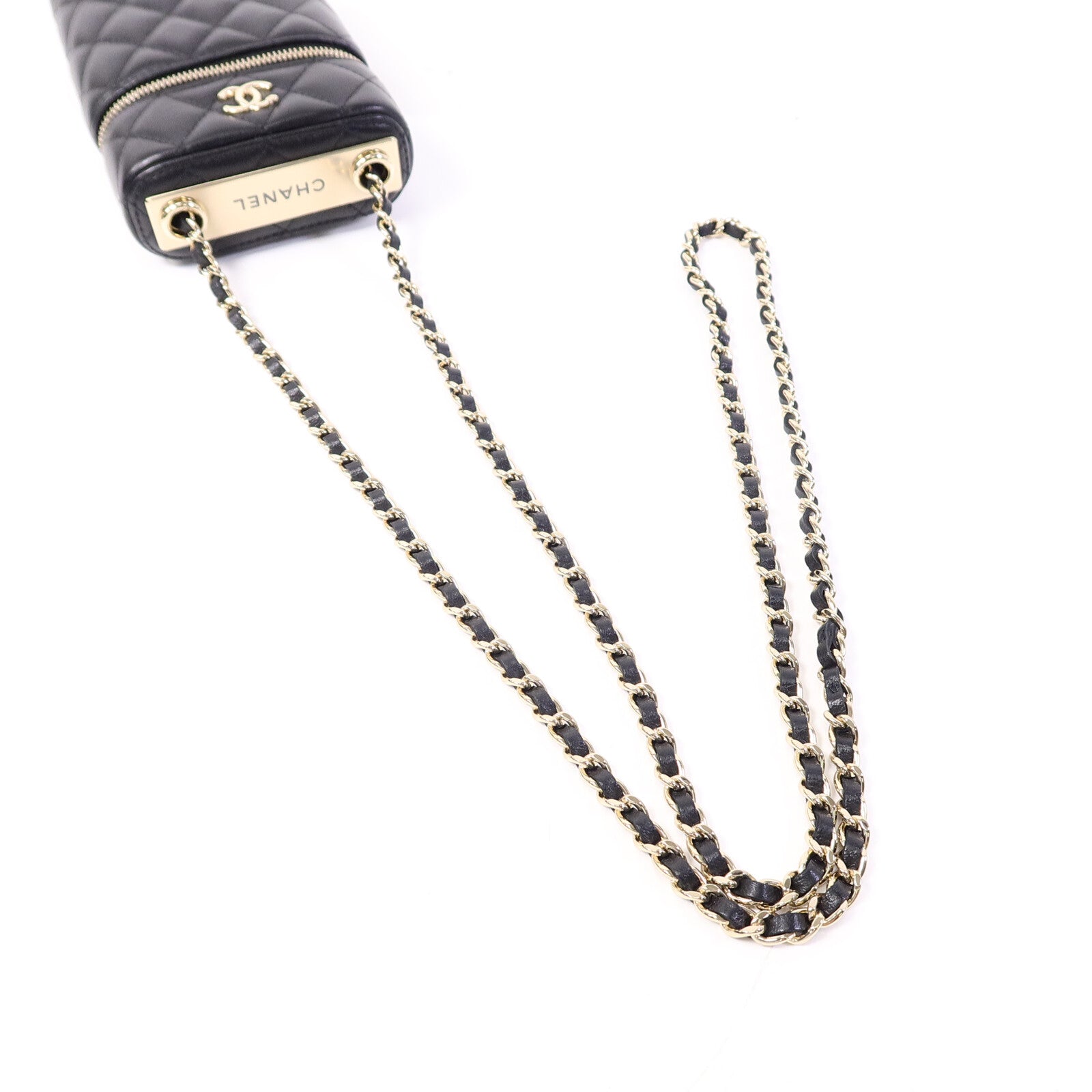 CHANEL 羊皮皮革Trendy CC Phone Bag鏈帶肩背袋