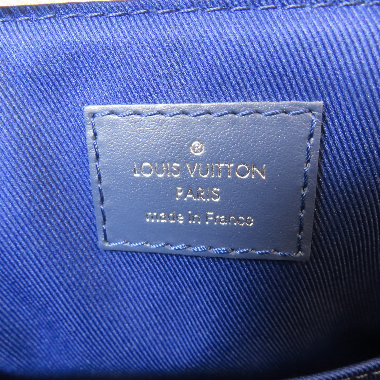 LOUIS VUITTON Monogram Watercolor City Keepall銀扣肩背袋藍色/白色