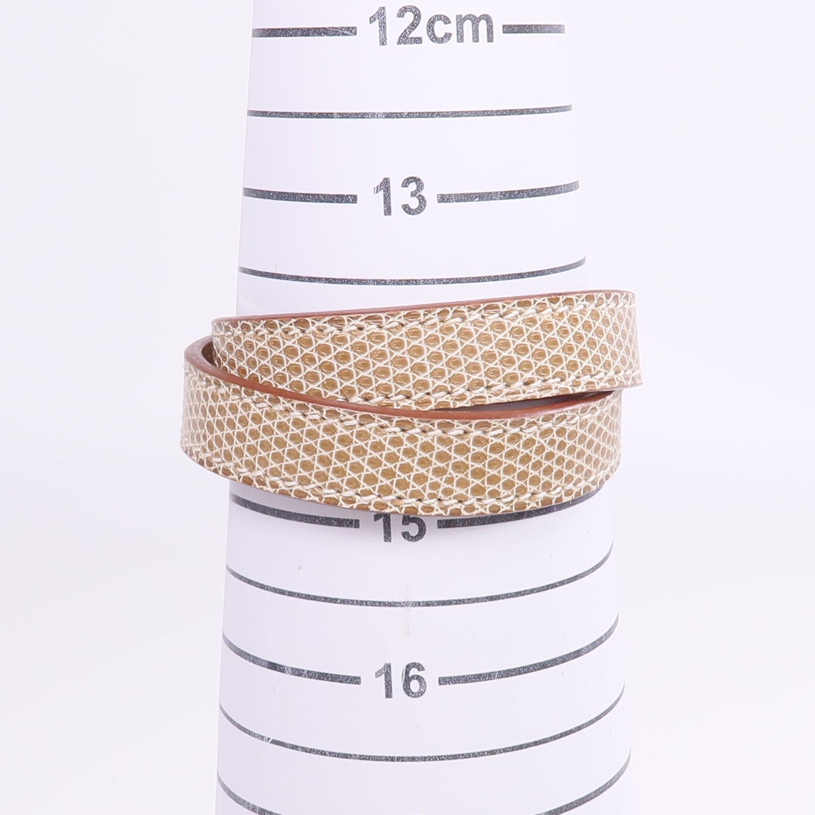 HERMES 【激減優惠】Lizard皮革Kelly Double Tour Bracelet金扣手帶