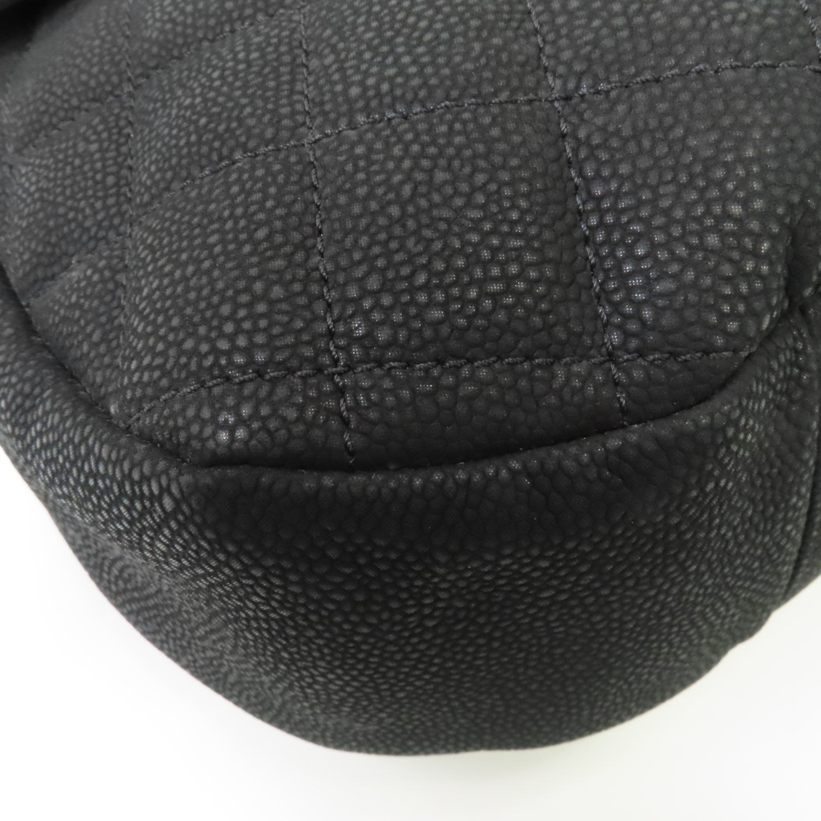 CHANEL 菱格牛皮皮革Chain Shoulder Bag金扣手挽肩背兩用袋黑色