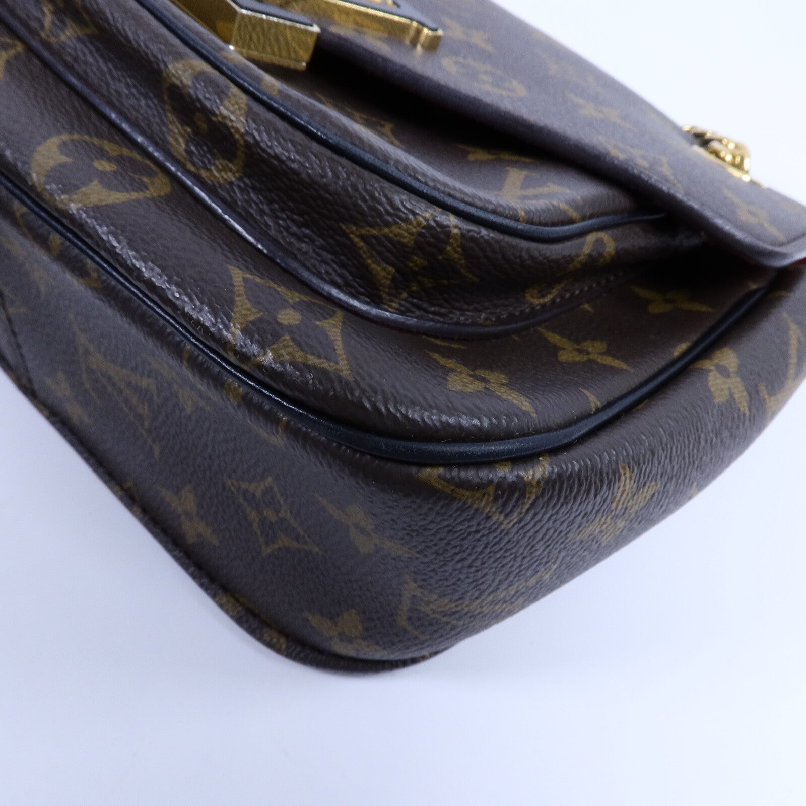 LOUIS VUITTON Monogram Passy金扣肩背袋棕色