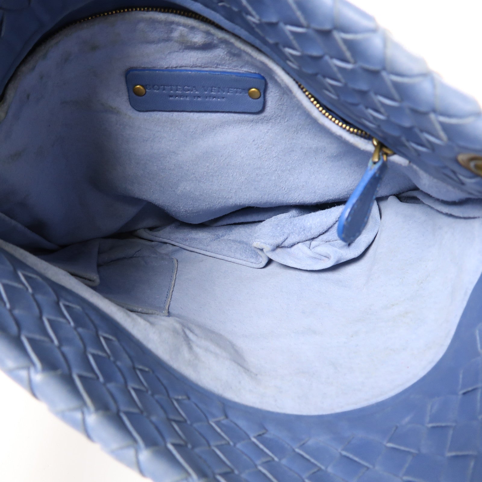 BOTTEGA VENETA 牛皮皮革Shoulder Bag金扣肩背袋藍色