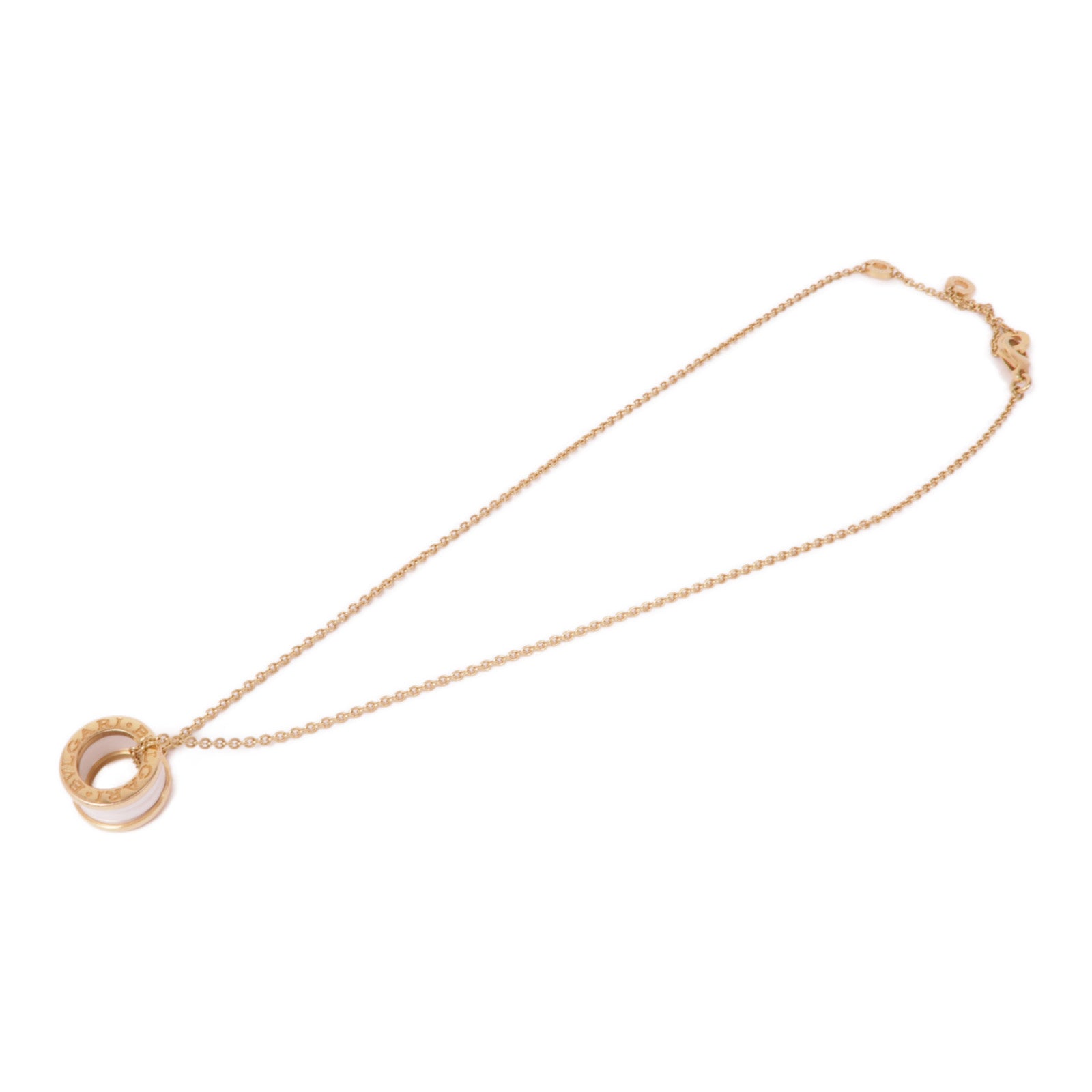 BVLGARI 18K玫瑰金/陶瓷B-Zero1 Necklace項鍊