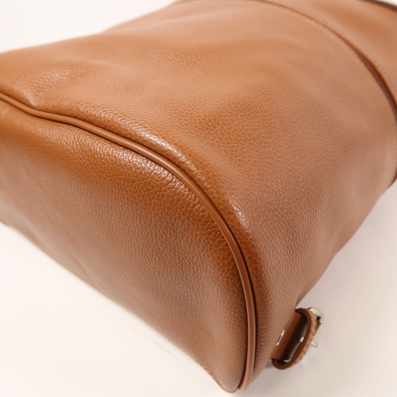 Longchamp 皮革Backpack銀扣背包