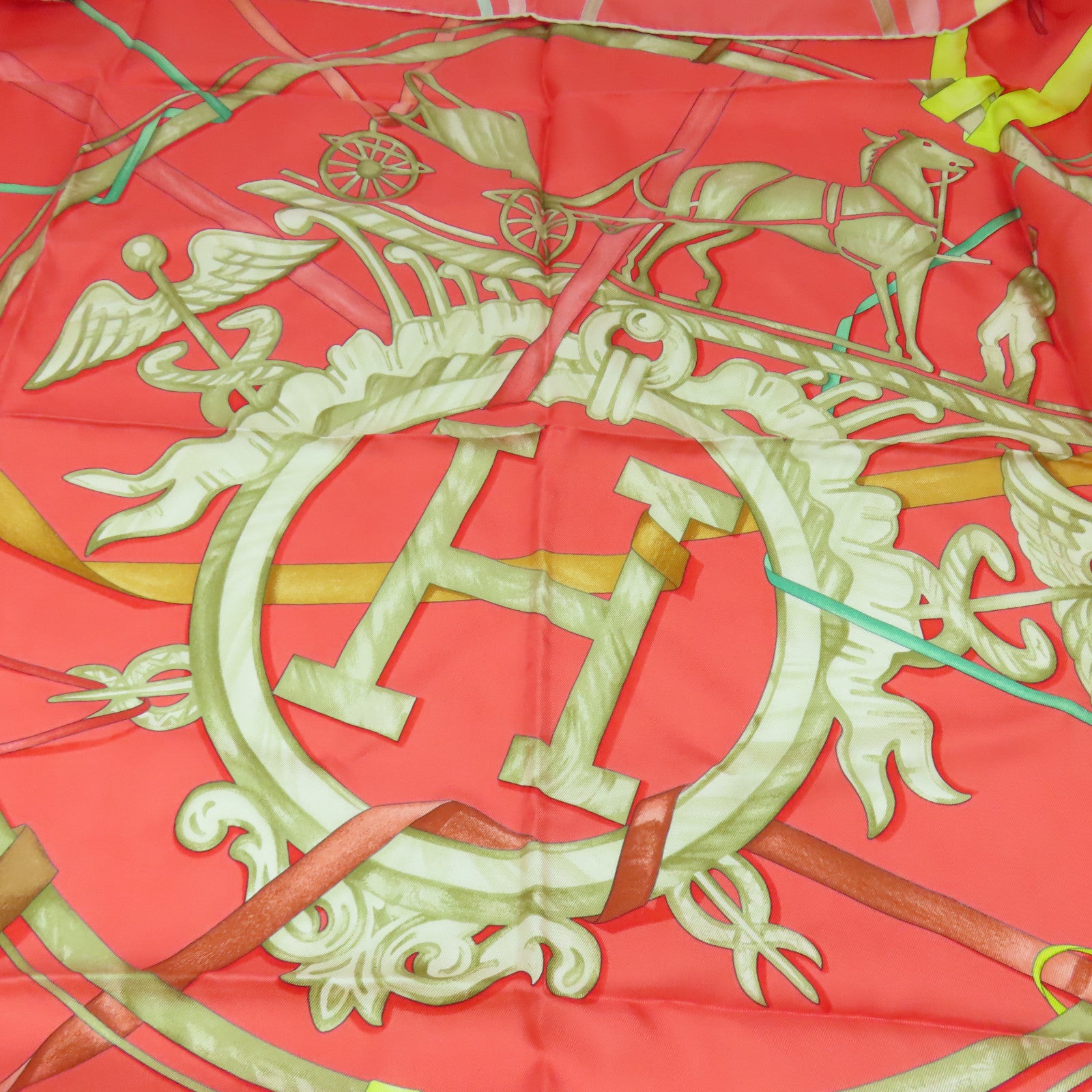HERMES 【激減優惠】絲質Scarf絲巾橙色