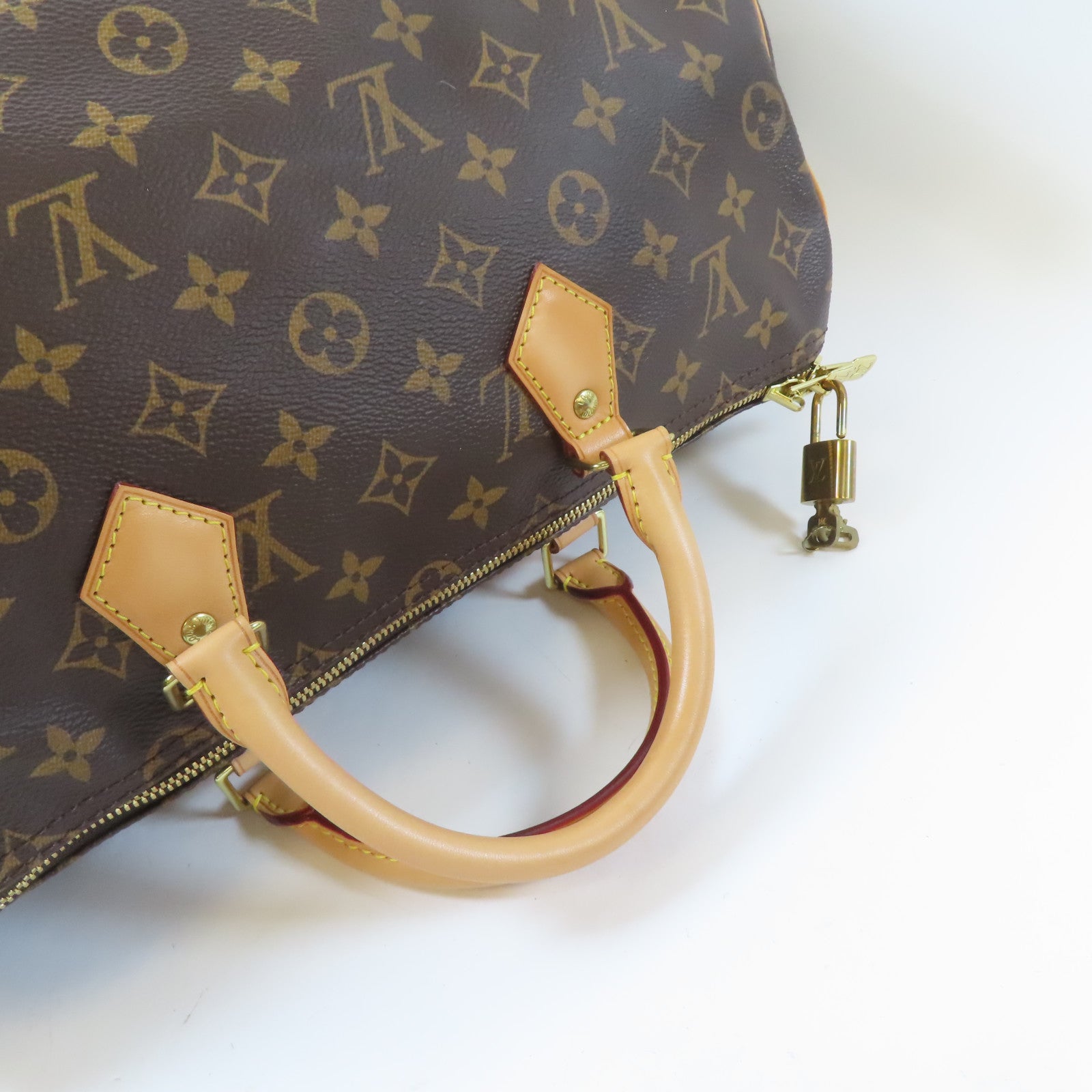 LOUIS VUITTON Monogram Speedy Bandouliere 35金扣手挽肩背兩用袋啡色