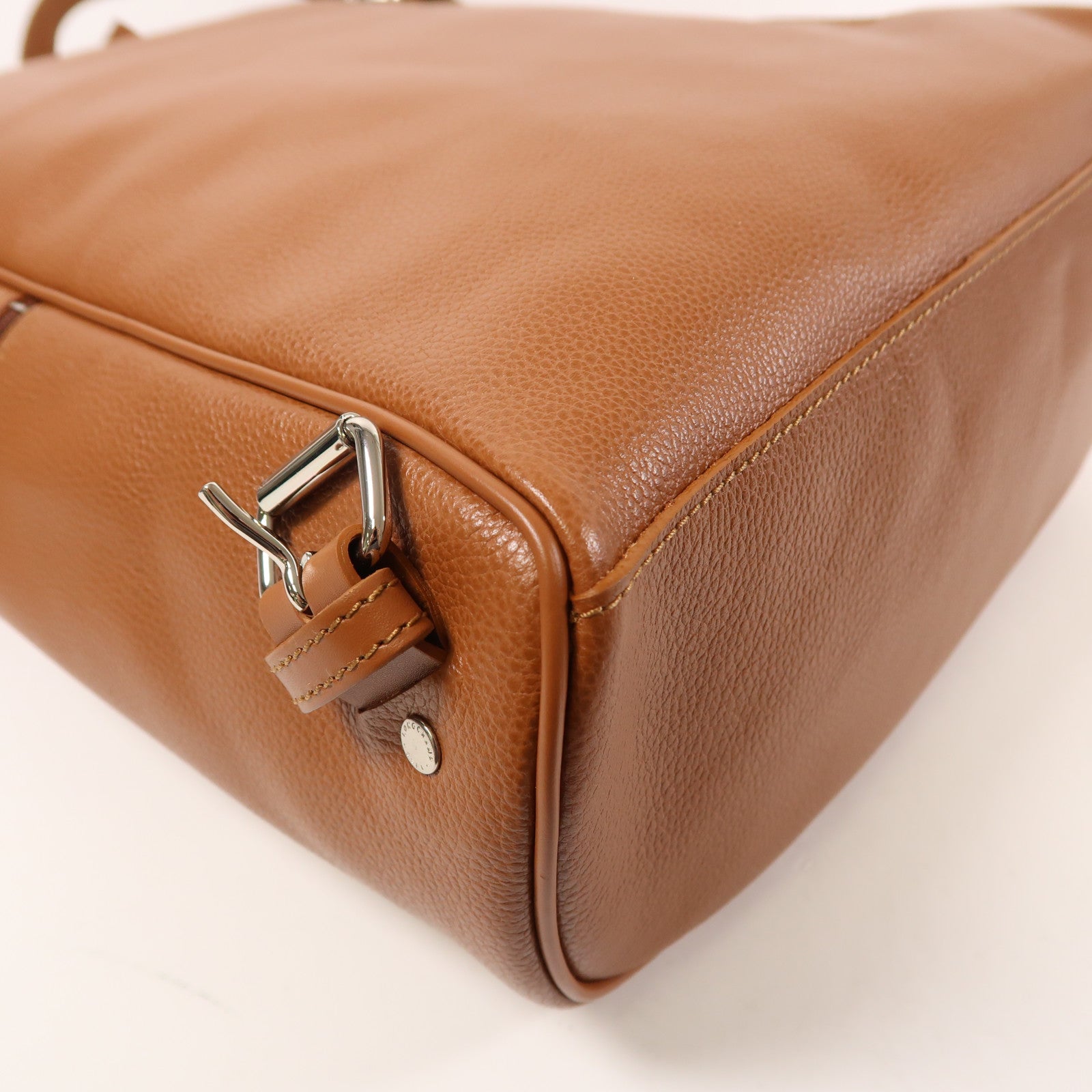 Longchamp 皮革Backpack銀扣背包