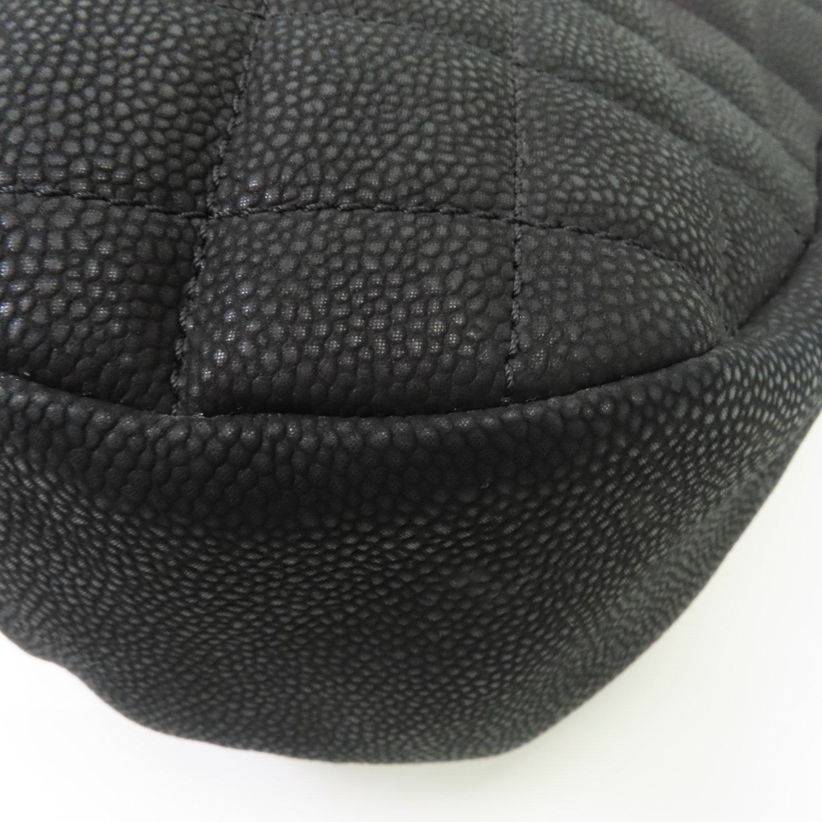 CHANEL 菱格牛皮皮革Chain Shoulder Bag金扣手挽肩背兩用袋黑色