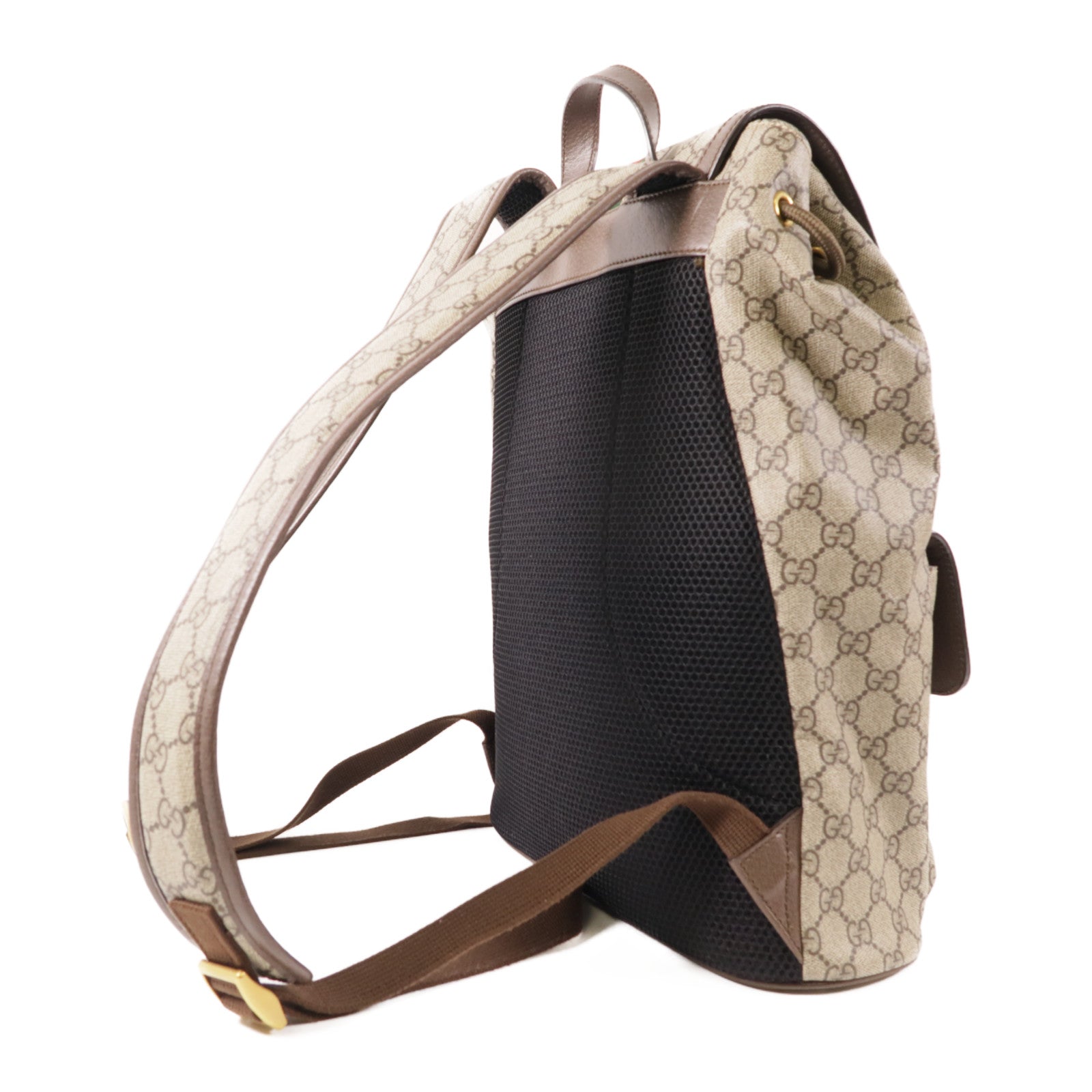 GUCCI 塗層帆布GG Supreme Backpack金扣背包