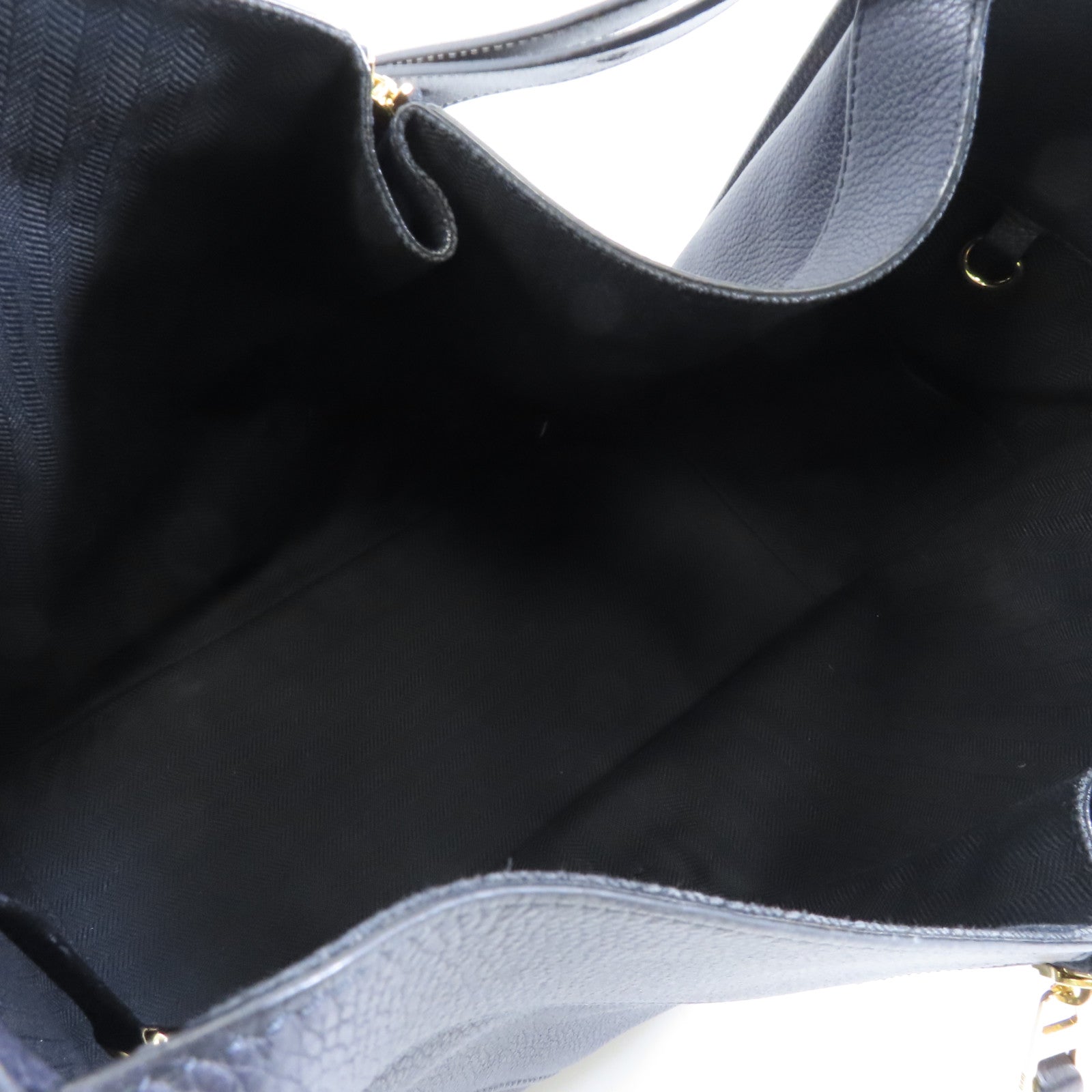 LOEWE 牛皮皮革Hammock Bag金扣手挽肩背兩用袋深藍色