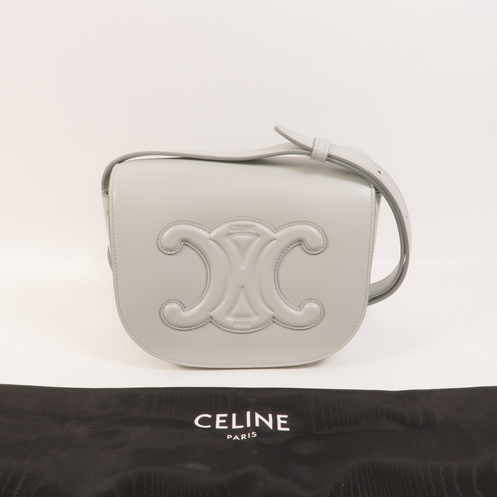 CELINE 牛皮皮革Folco Cuir Triomphe肩背袋