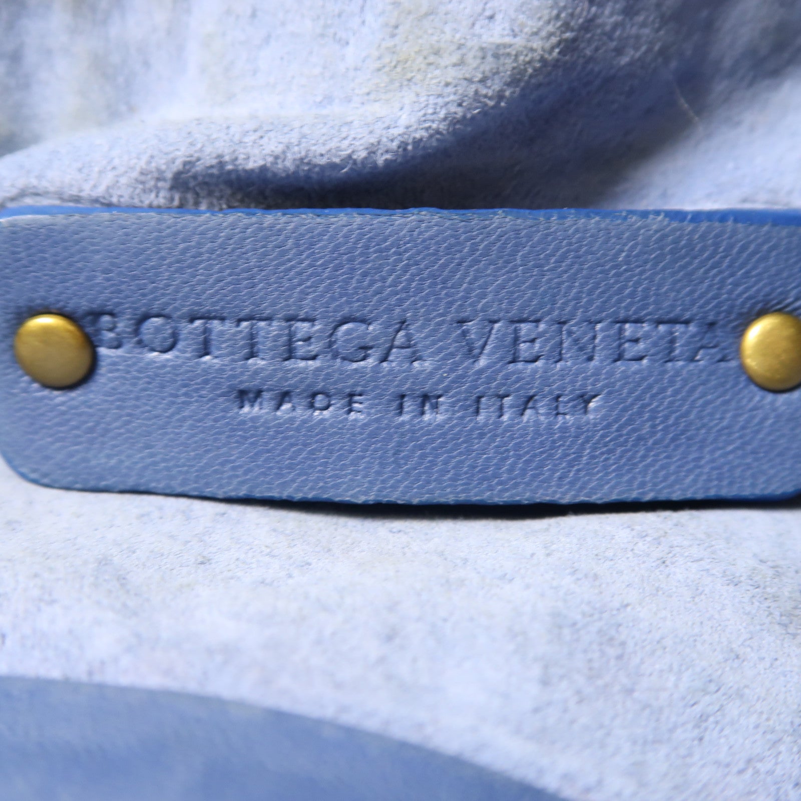 BOTTEGA VENETA 牛皮皮革Shoulder Bag金扣肩背袋藍色