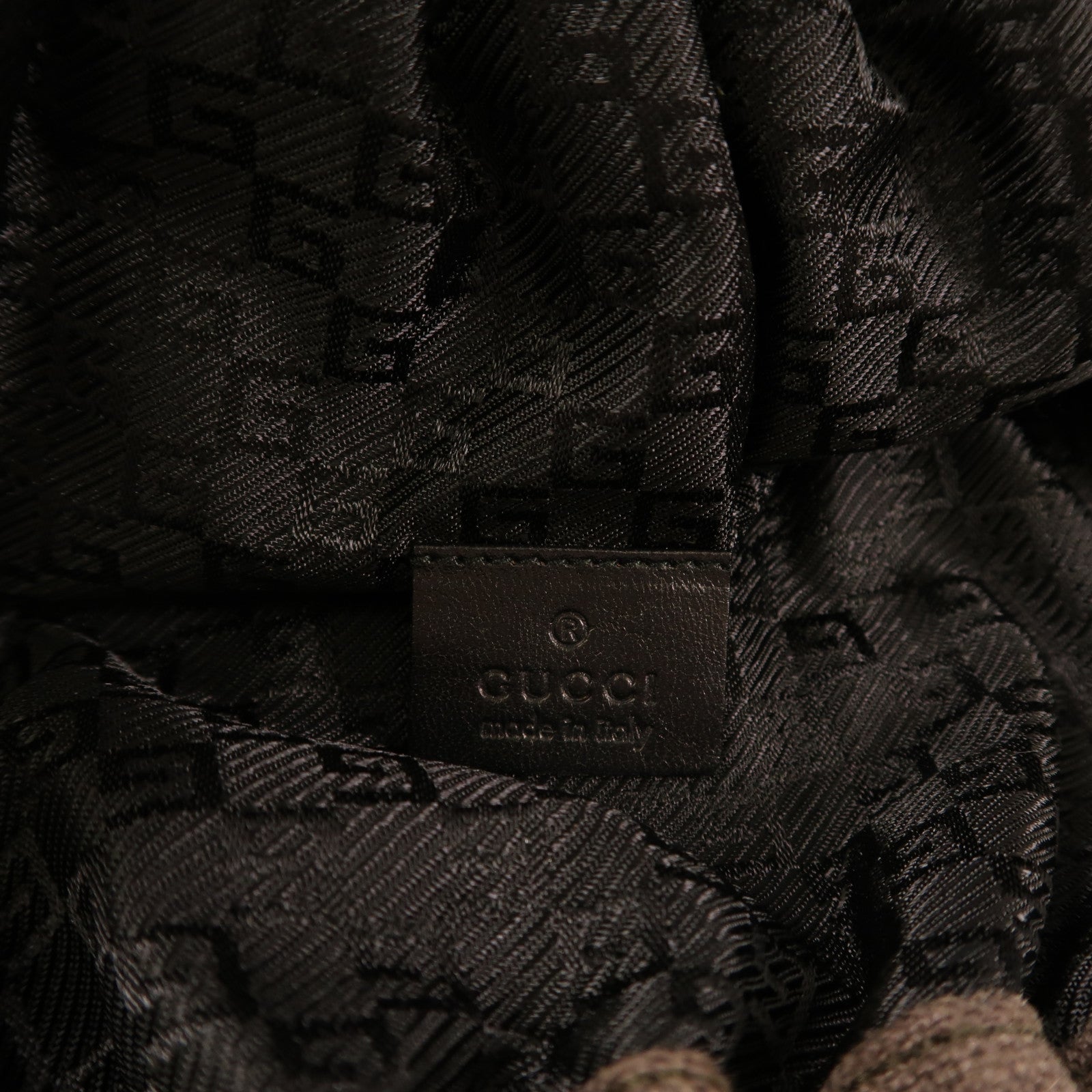 GUCCI 帆布Chain Shoulder銀扣鏈帶肩背袋