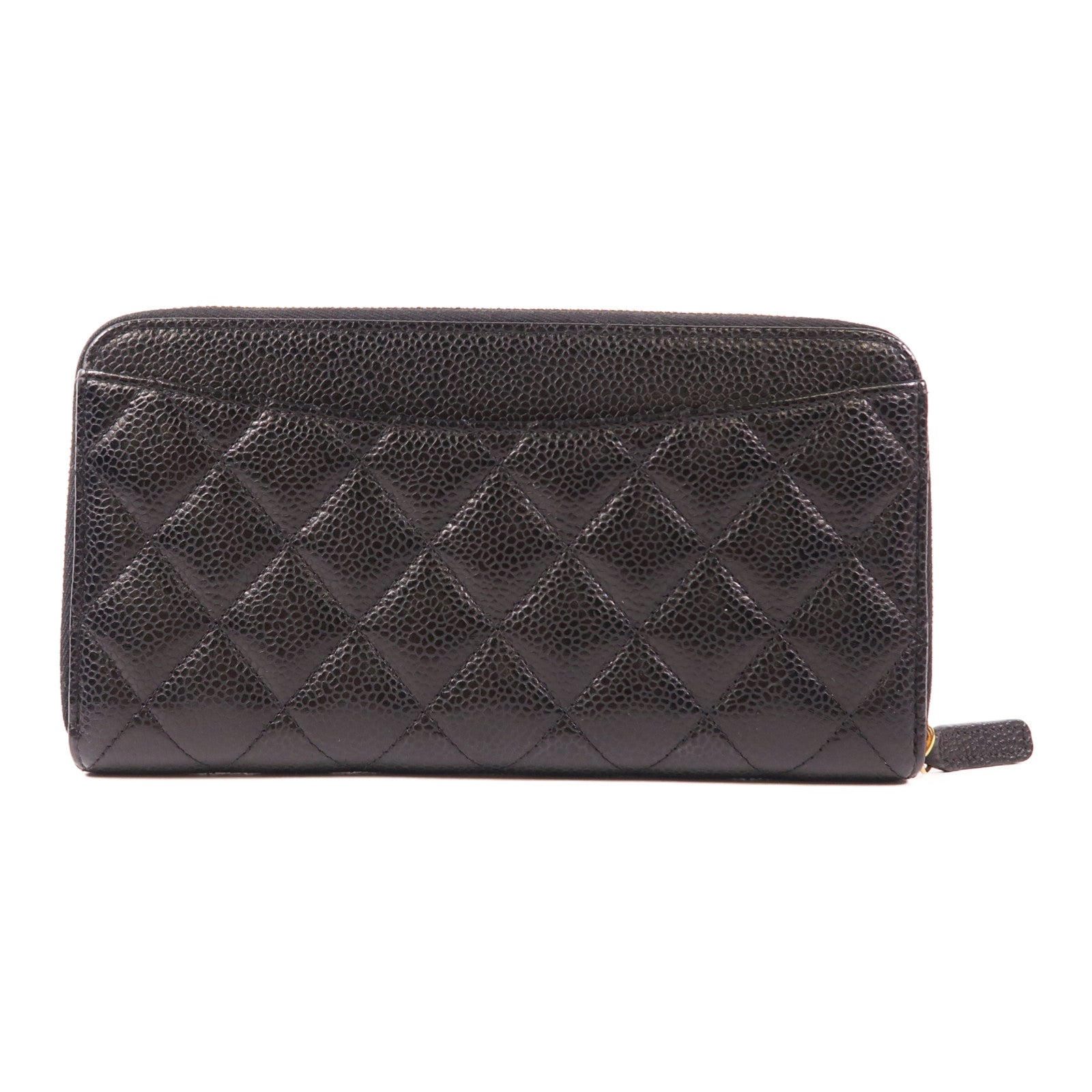 CHANEL 牛皮皮革Long Wallet金扣長錢包