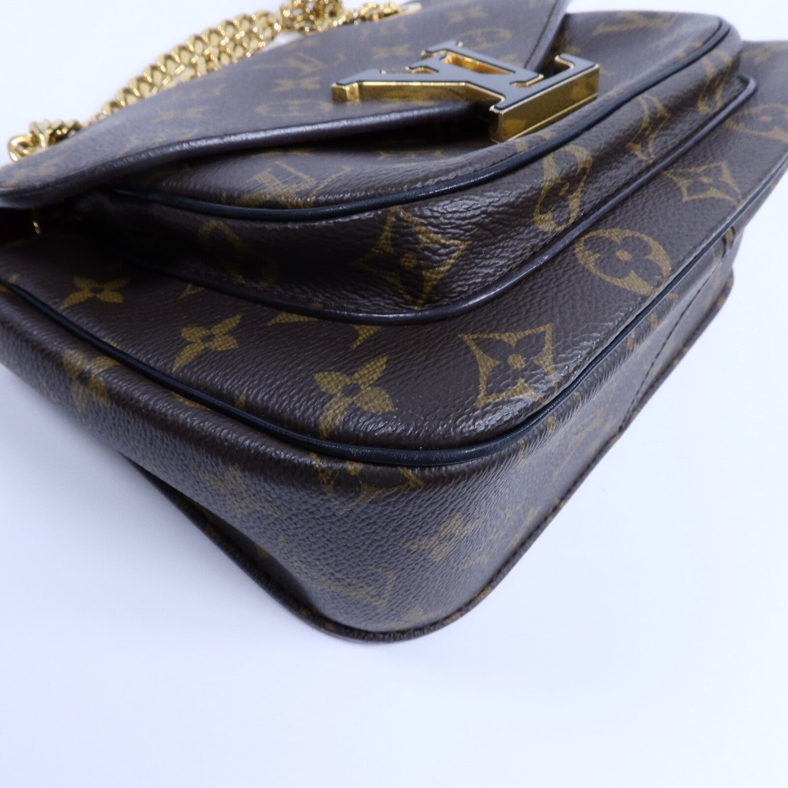 LOUIS VUITTON Monogram Passy金扣肩背袋棕色