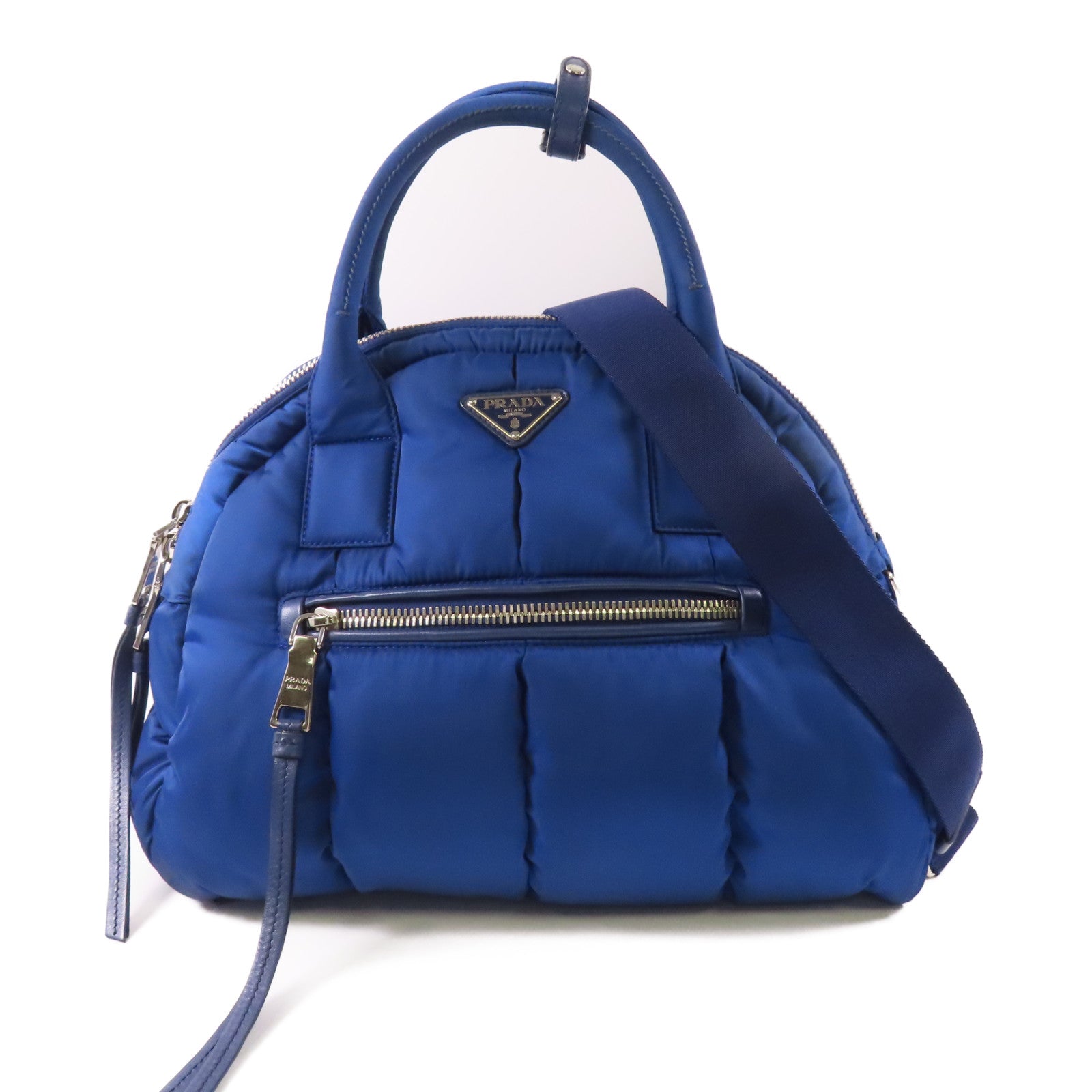 PRADA 尼龍2 Way Bag銀扣手挽肩背兩用袋