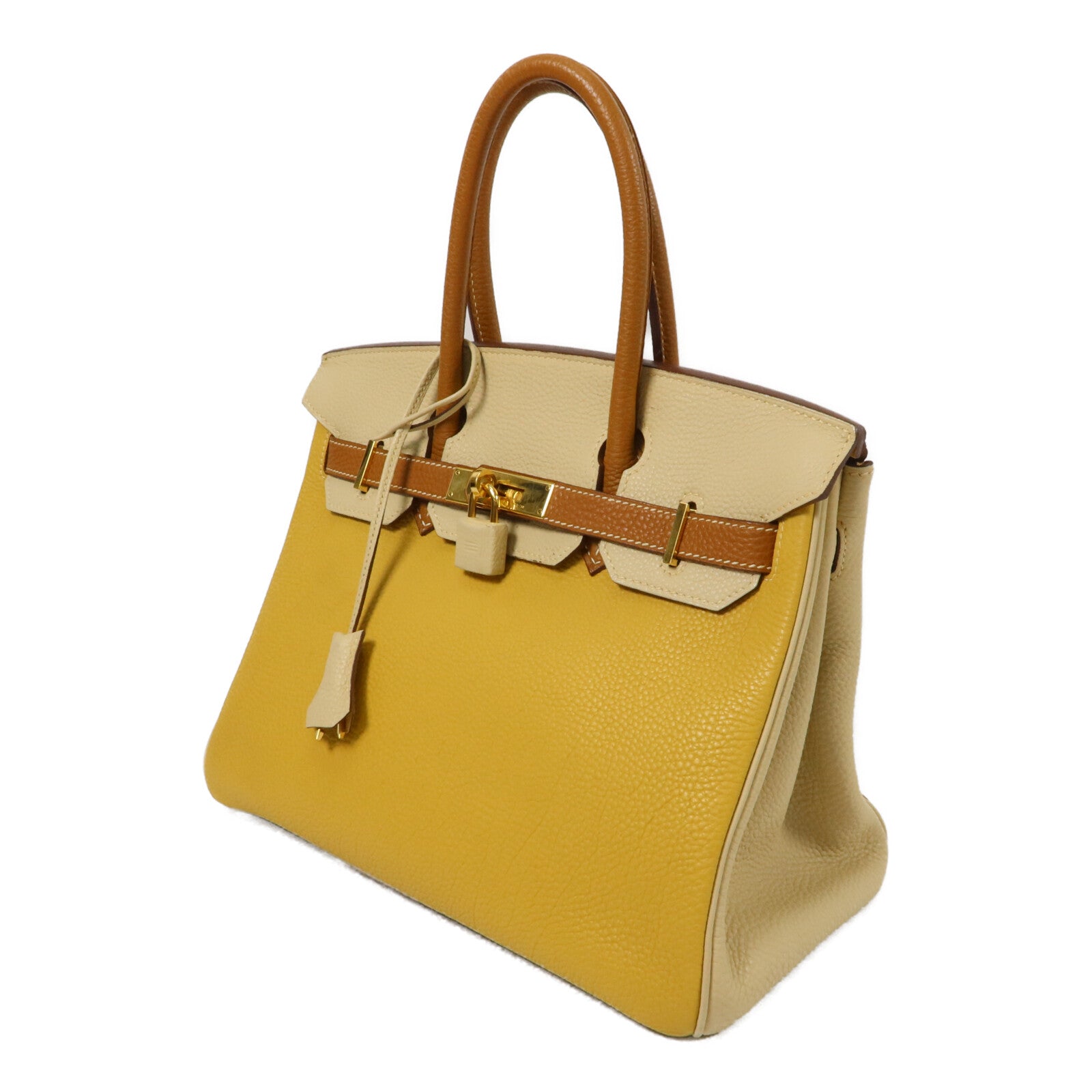 HERMES Togo皮革Birkin 30手挽袋Three Tones