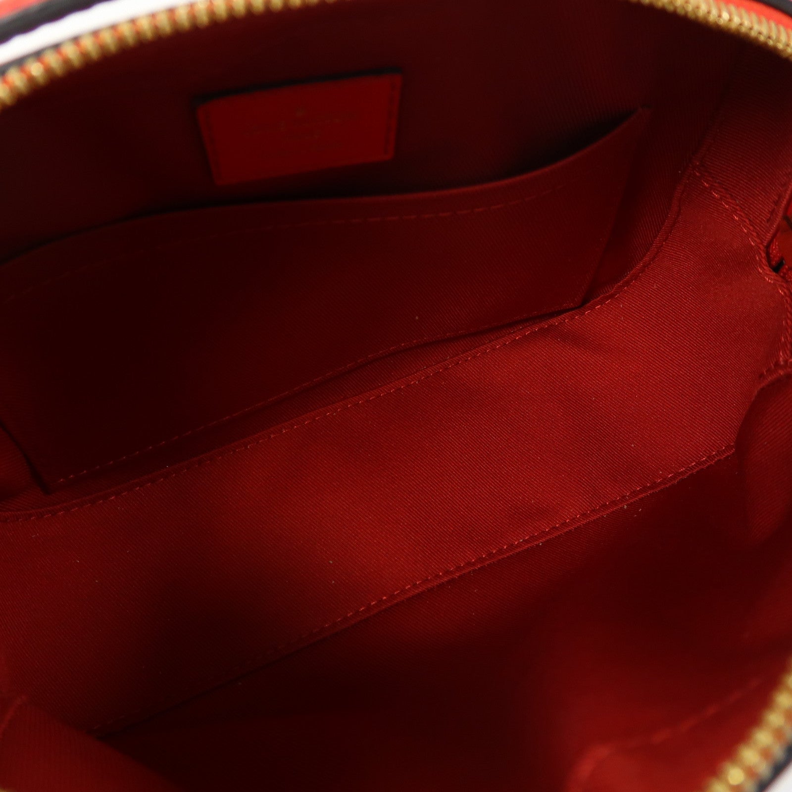 LOUIS VUITTON Monogram Saintonge金扣肩背袋啡色/紅色