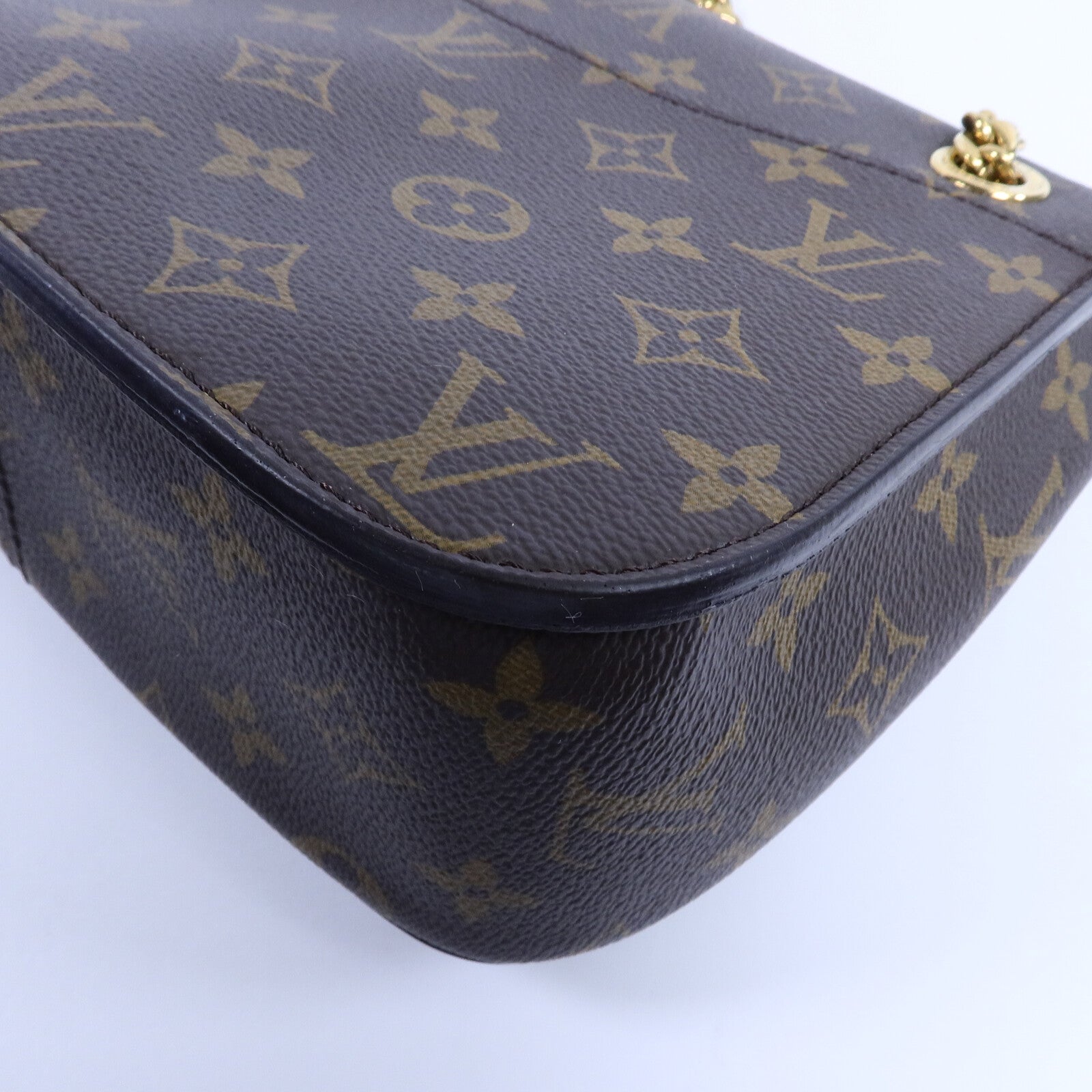 LOUIS VUITTON Monogram Passy金扣肩背袋棕色