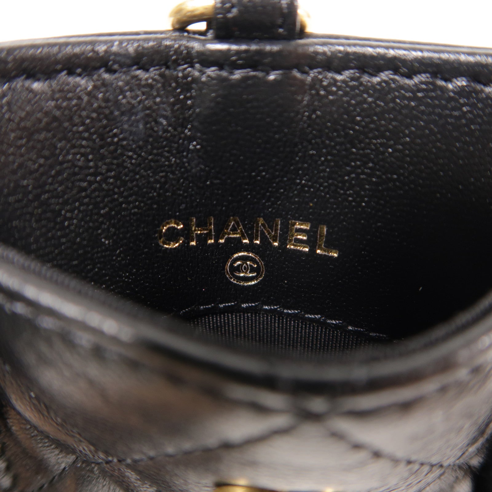 CHANEL 牛皮皮革Hand Bag金扣鏈帶手挽袋