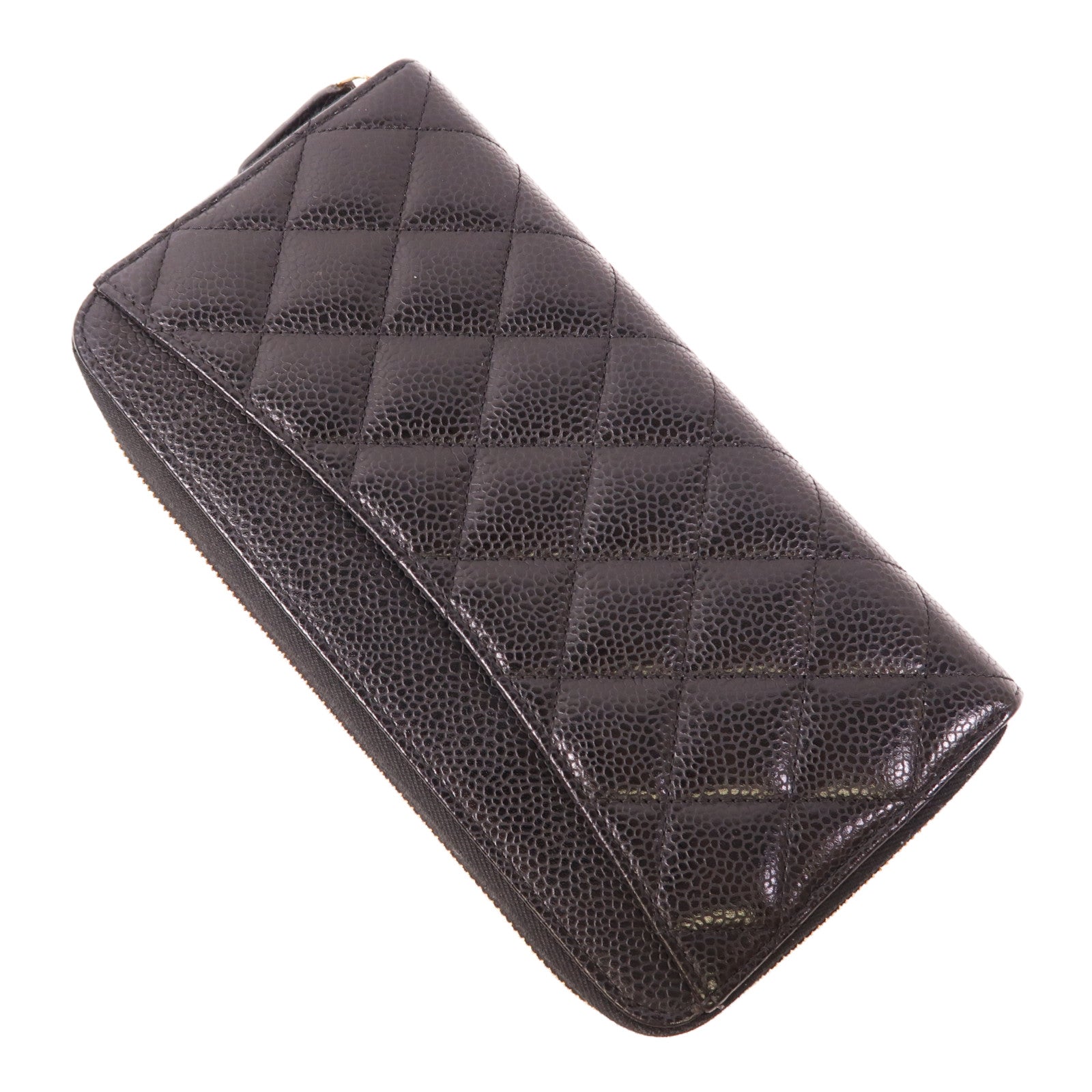 CHANEL 牛皮皮革Long Wallet金扣長錢包