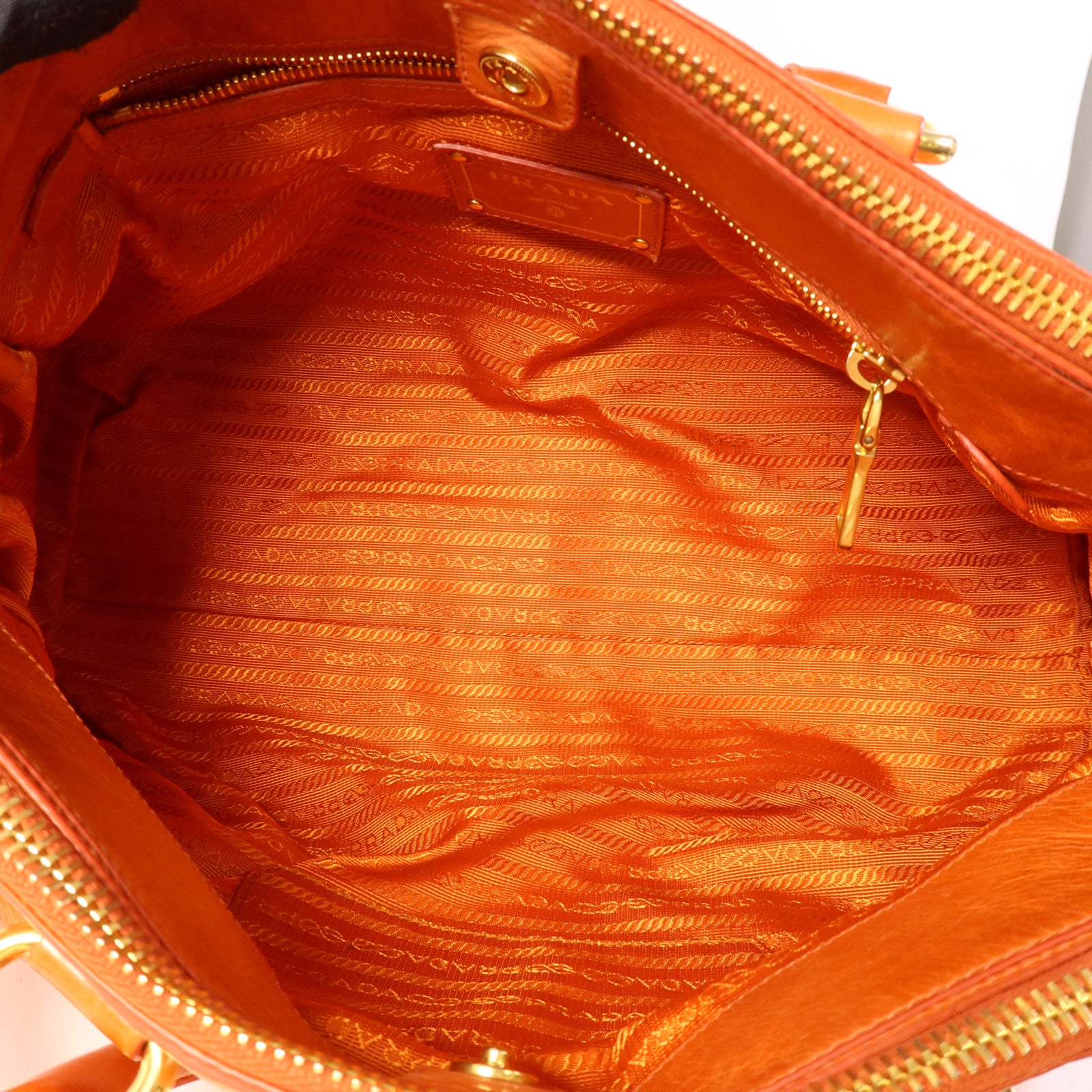 PRADA 牛皮皮革2 Way Shoulder Bag金扣手挽肩背兩用袋