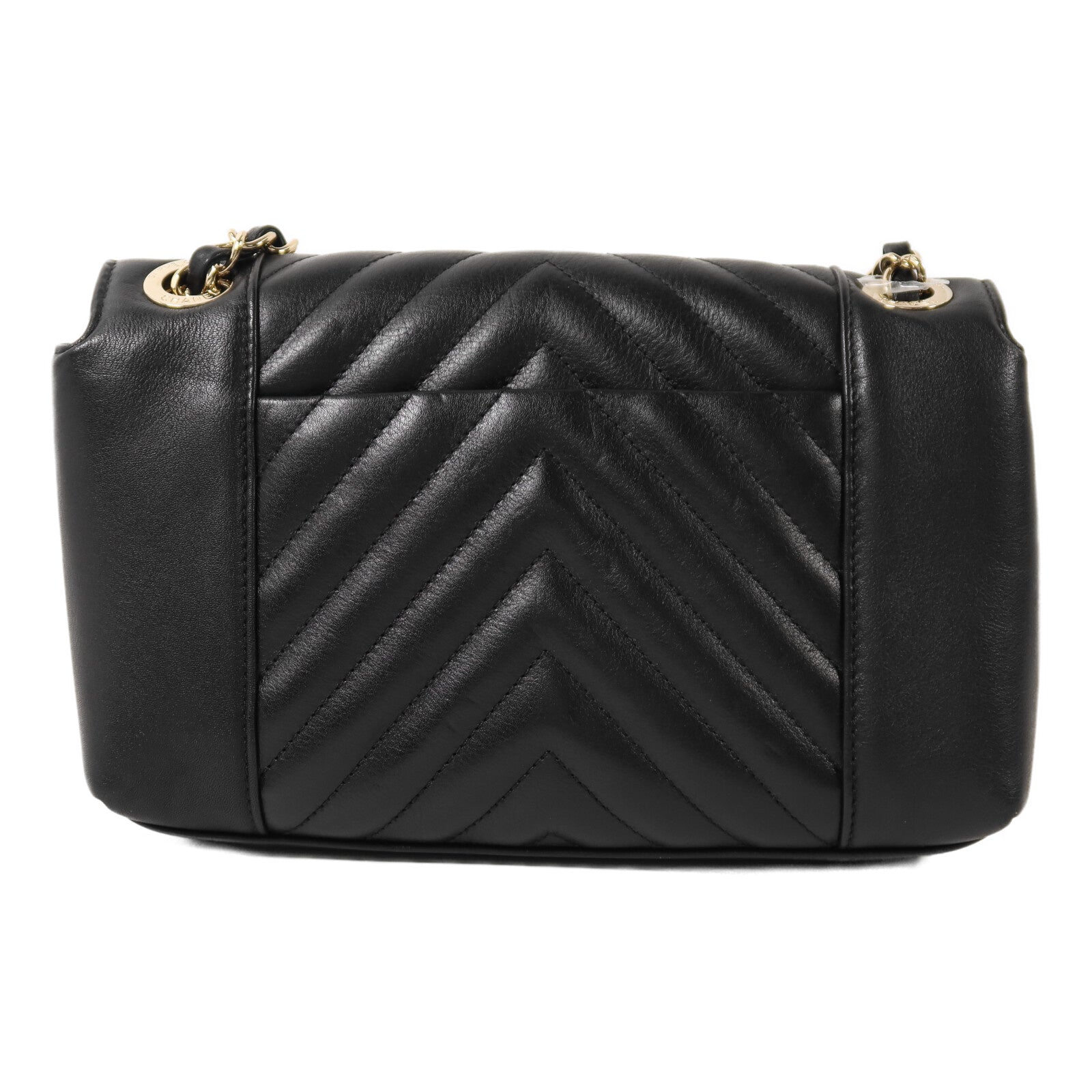 CHANEL 牛皮皮革Shoulder Bag金扣鏈帶肩背袋