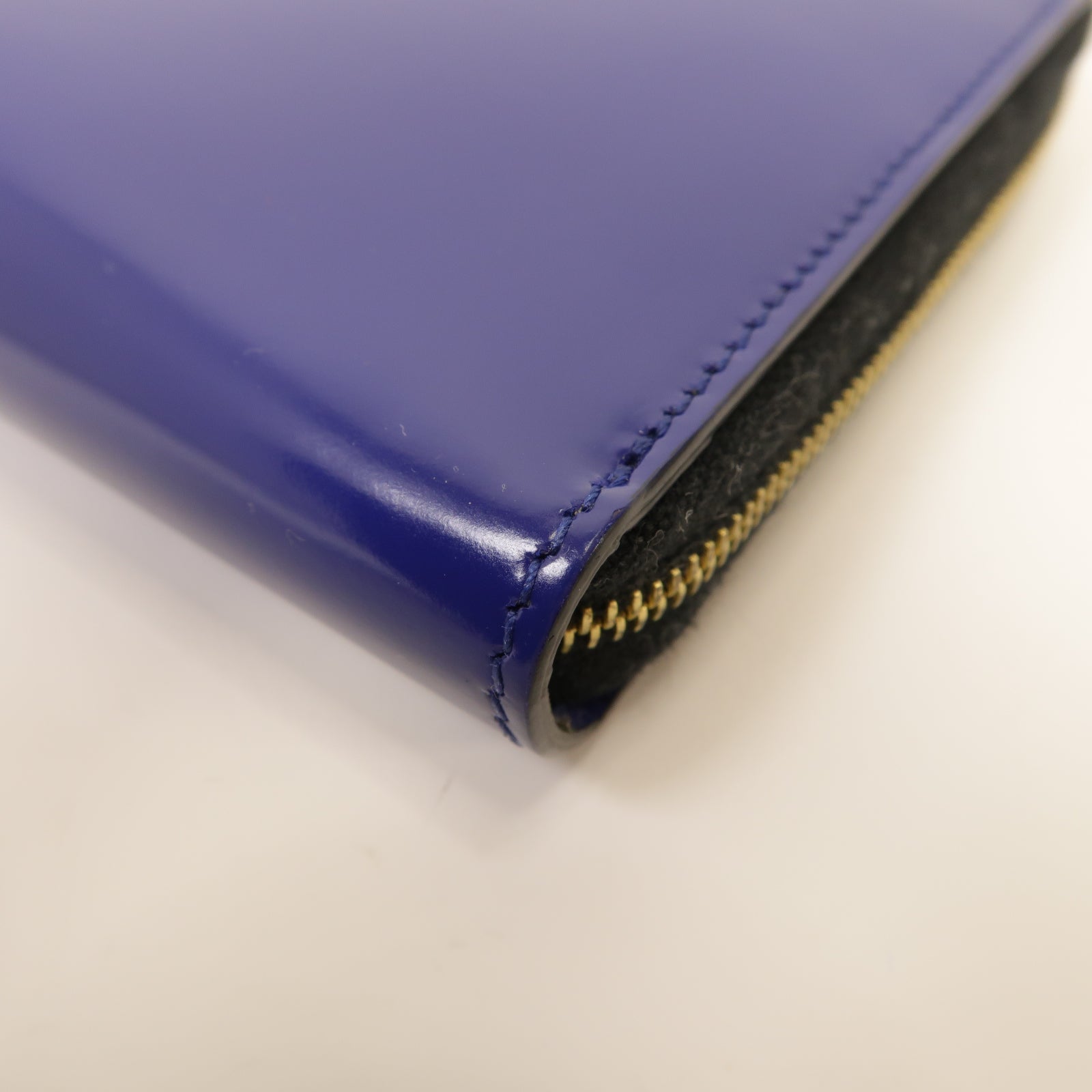 CELINE 【清倉大減價】牛皮皮革Zipper Long Wallet金扣長錢包藍色