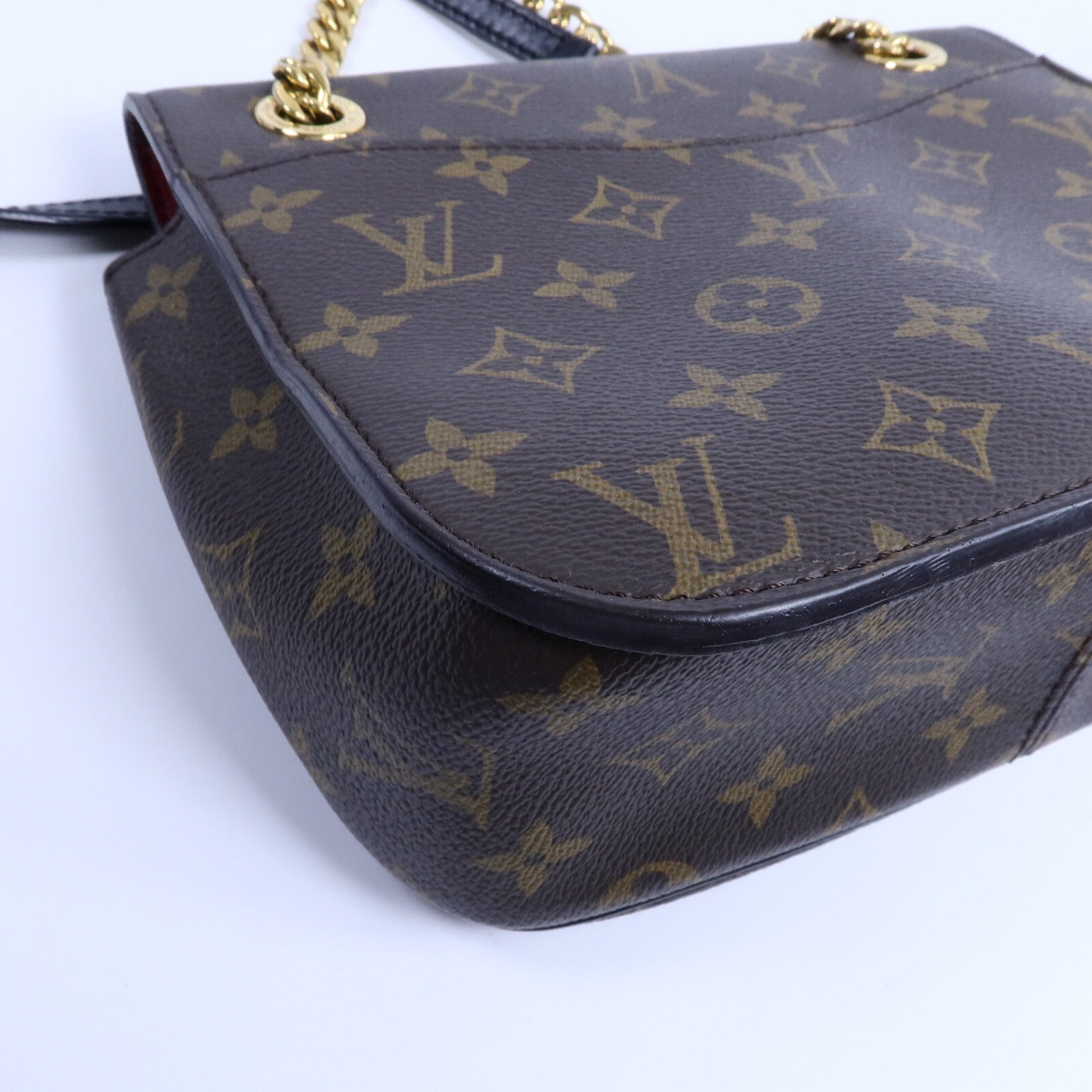 LOUIS VUITTON Monogram Passy金扣肩背袋棕色