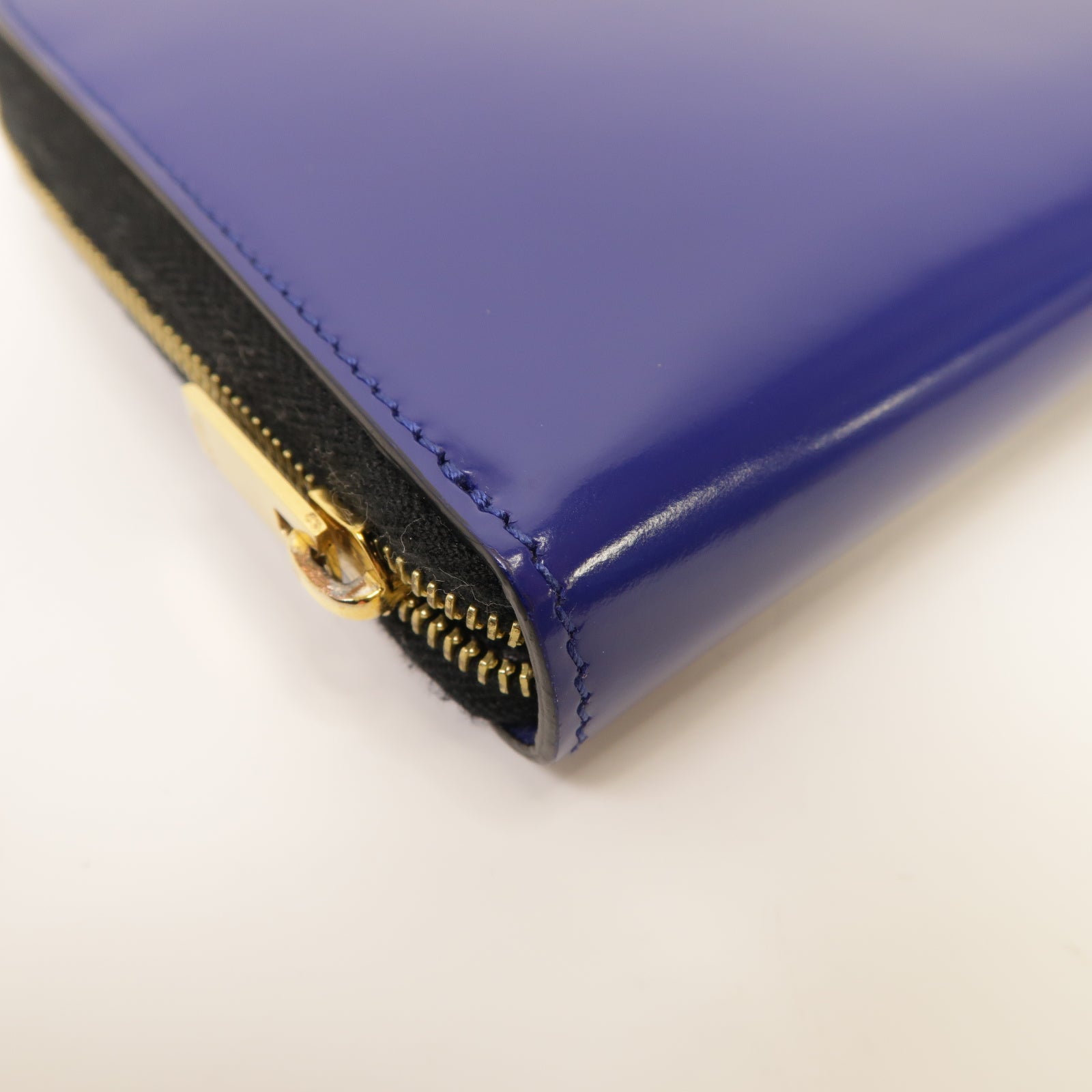 CELINE 【清倉大減價】牛皮皮革Zipper Long Wallet金扣長錢包藍色