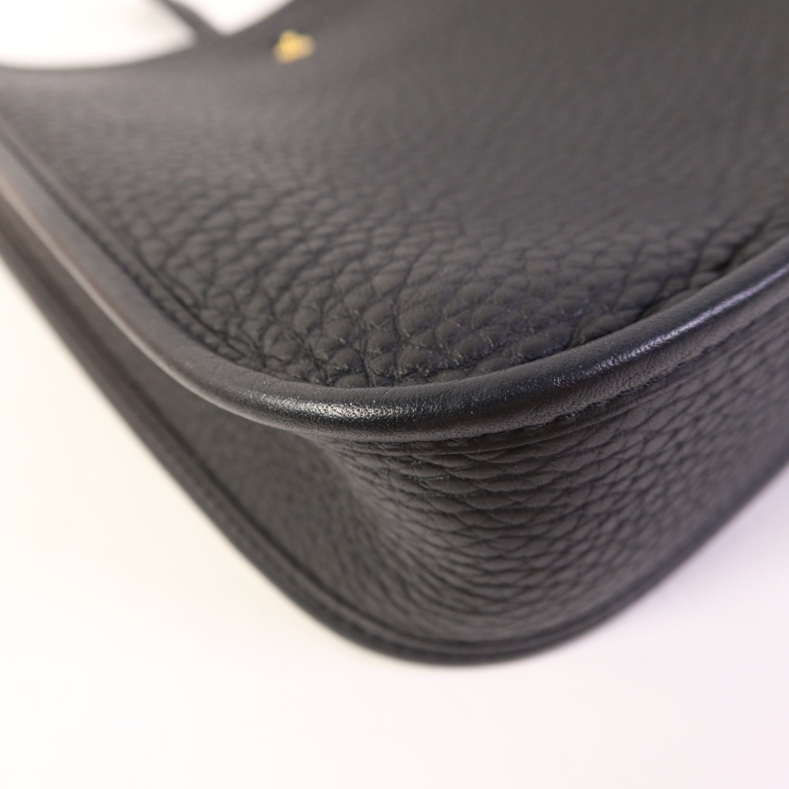 HERMES Clemence皮革Evelyne TPM金扣肩背袋Noir