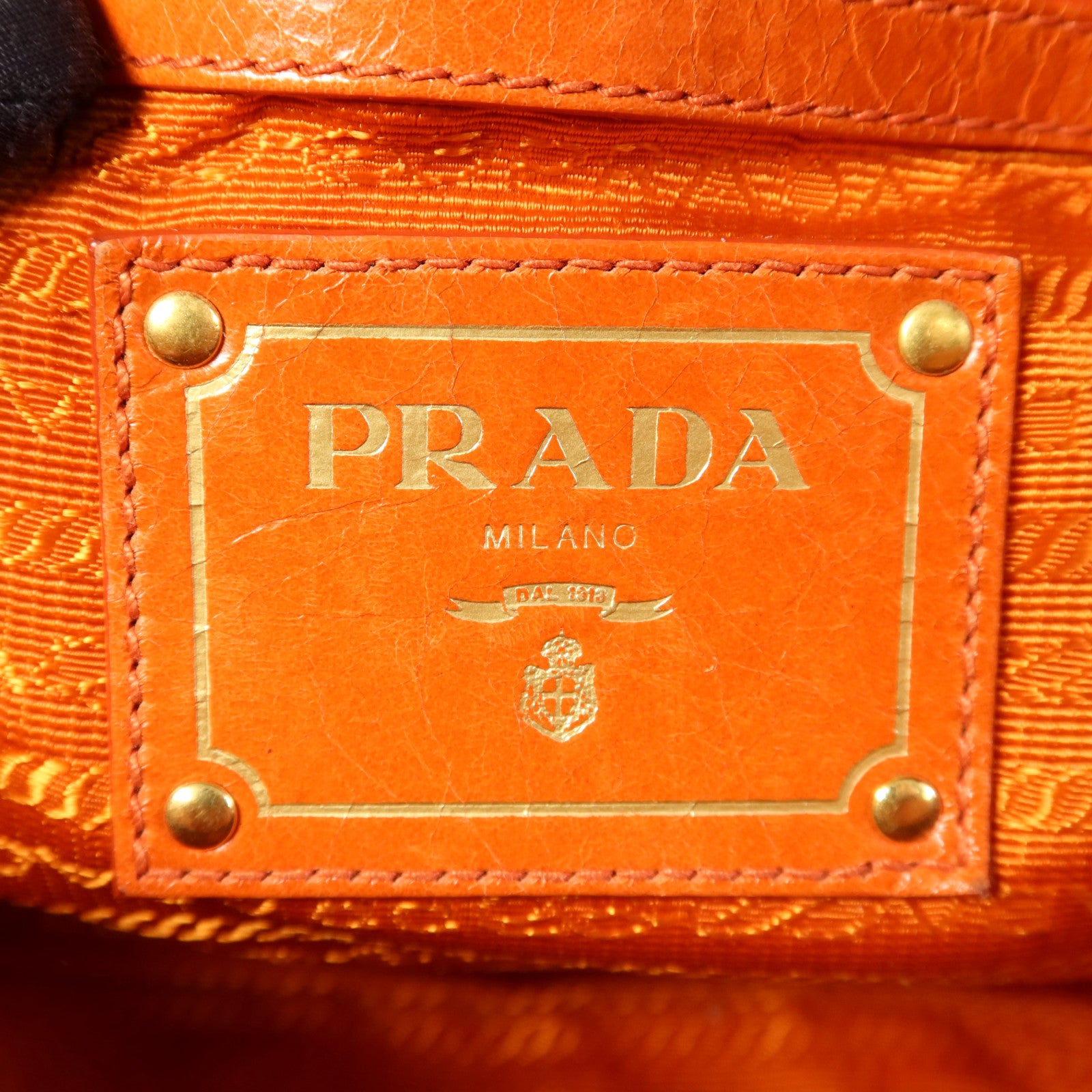 PRADA 牛皮皮革2 Way Shoulder Bag金扣手挽肩背兩用袋