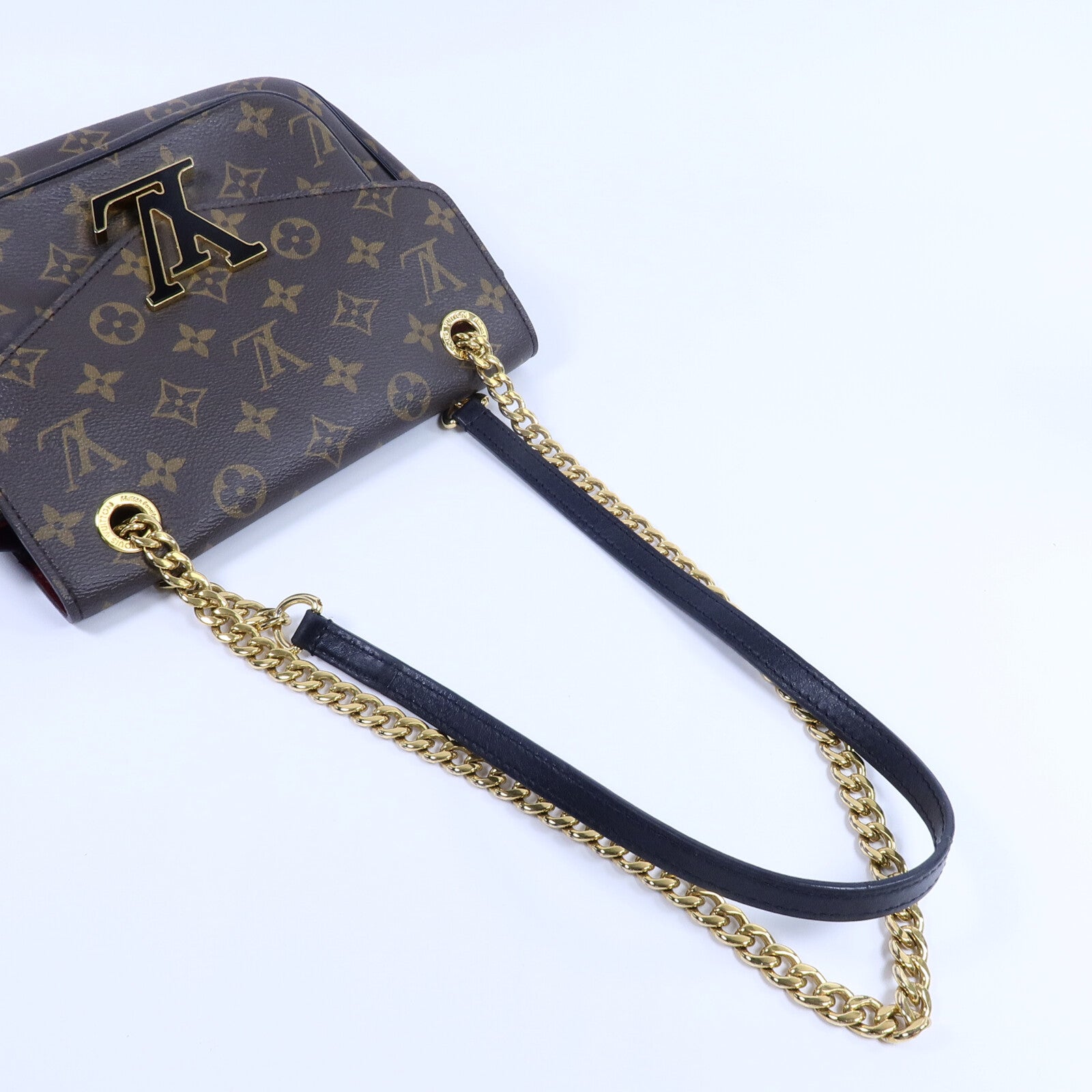 LOUIS VUITTON Monogram Passy金扣肩背袋棕色